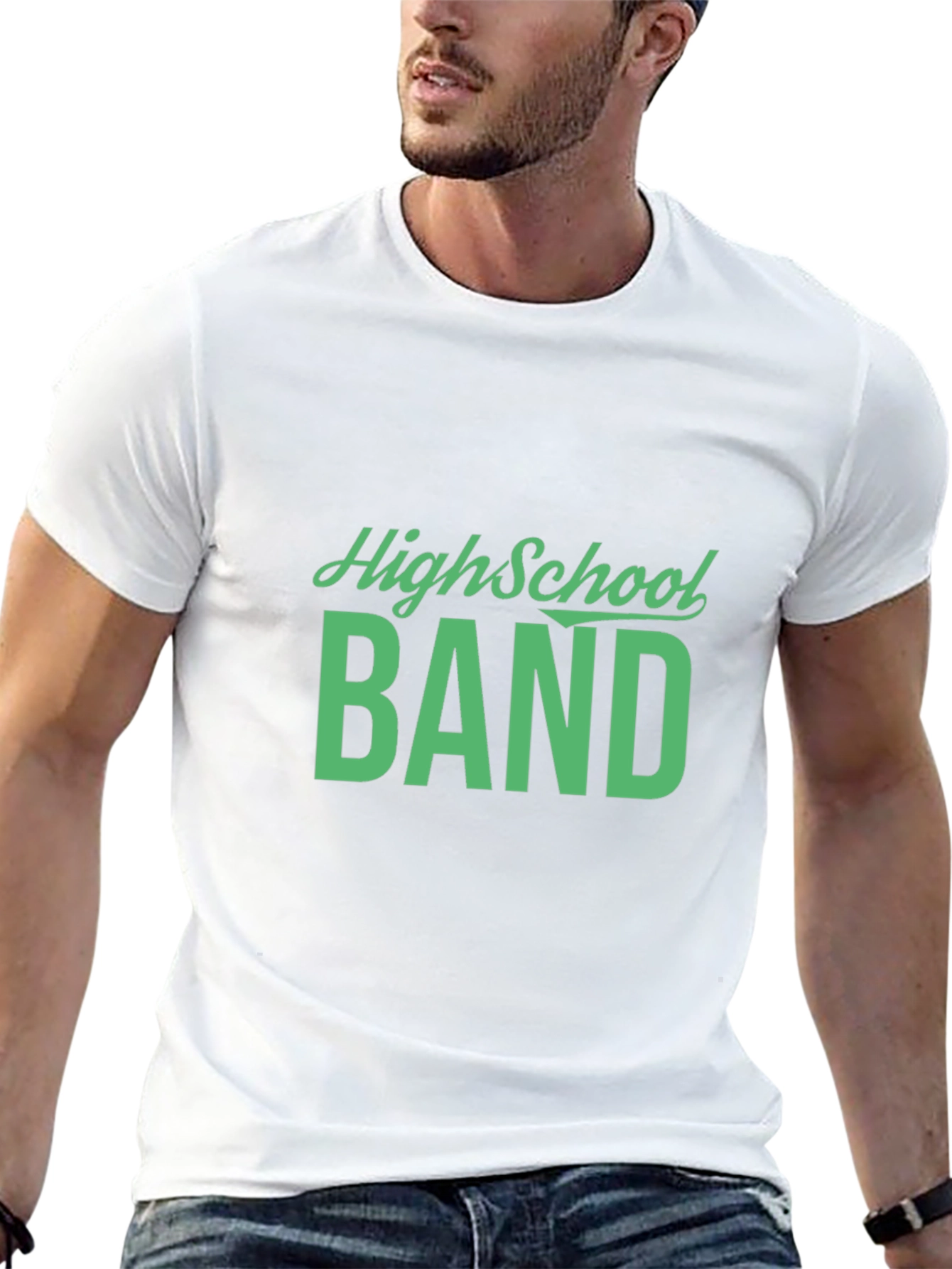 High School Band Tee - Black Cotton T-Shirt