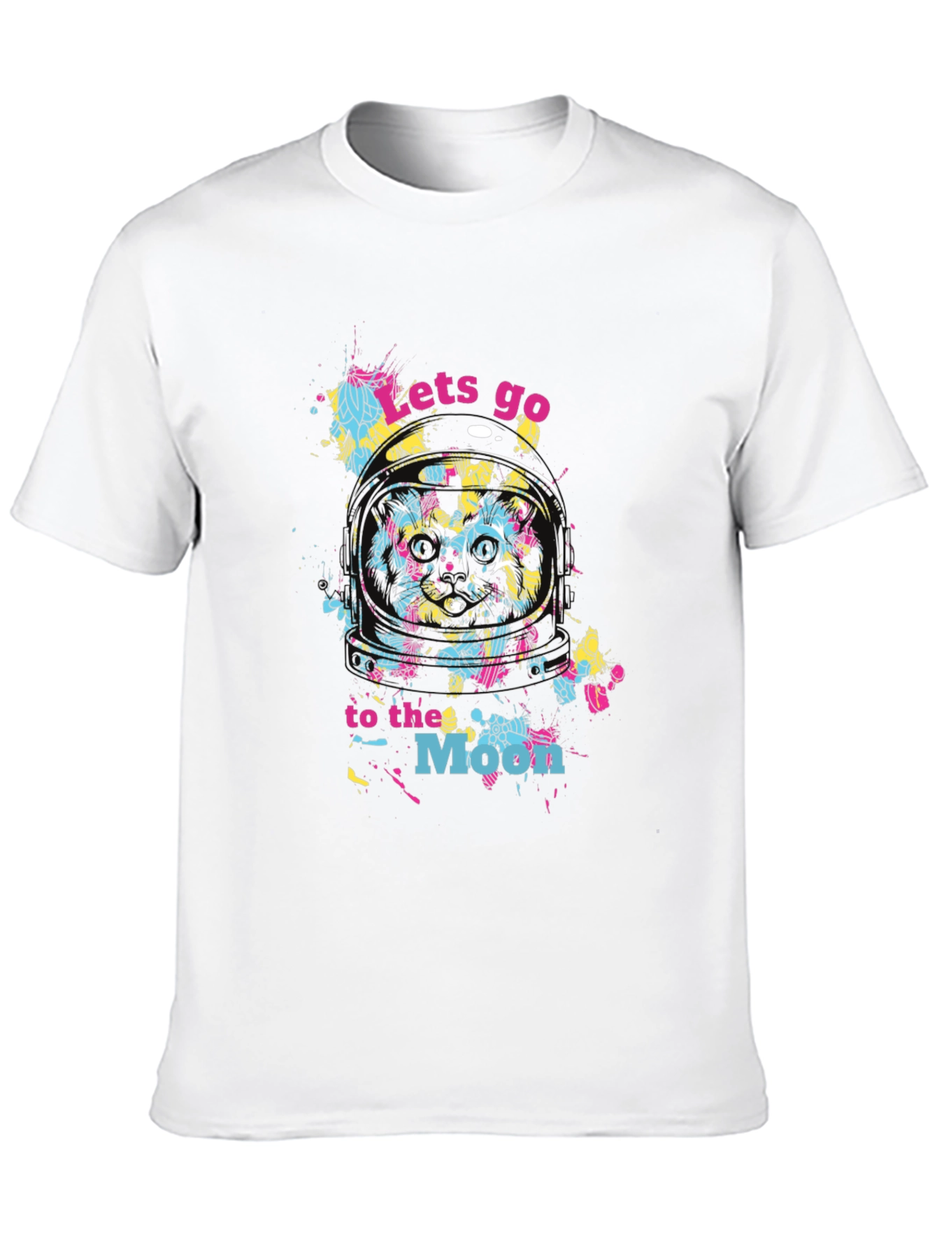 Cosmic Cat T-Shirt - Lets Go To The Moon!