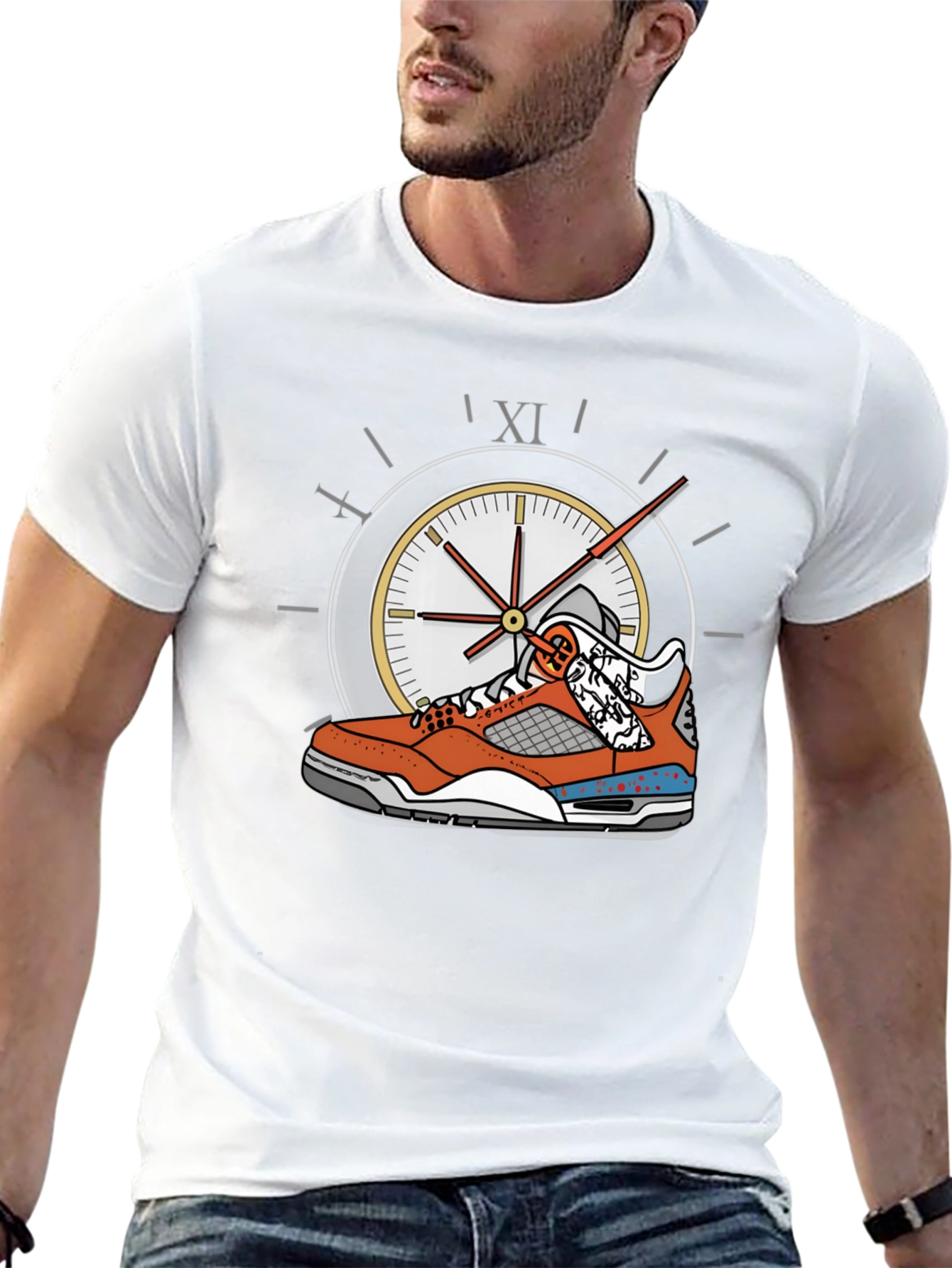 Sneaker Clock Graphic T-Shirt