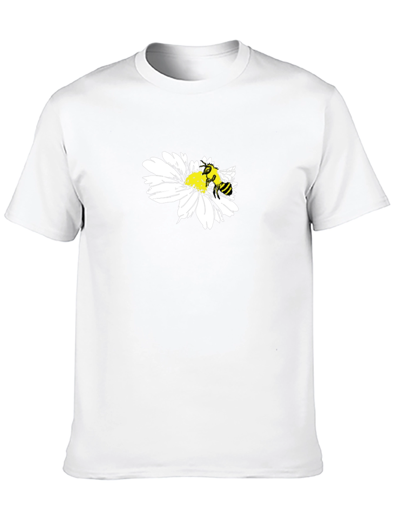 Bee on Daisy Graphic T-Shirt - Black