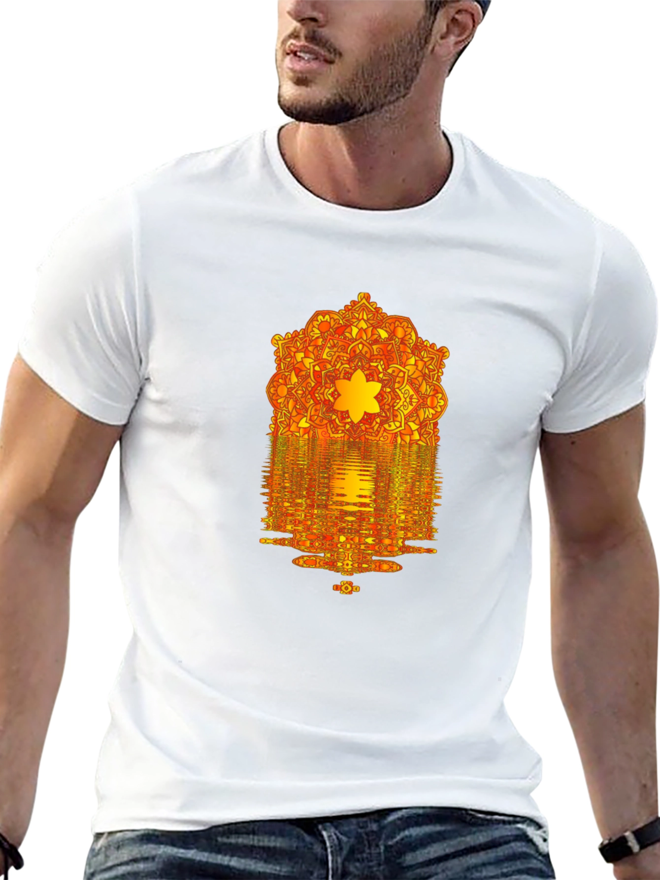 Mandala Reflection Graphic T-Shirt