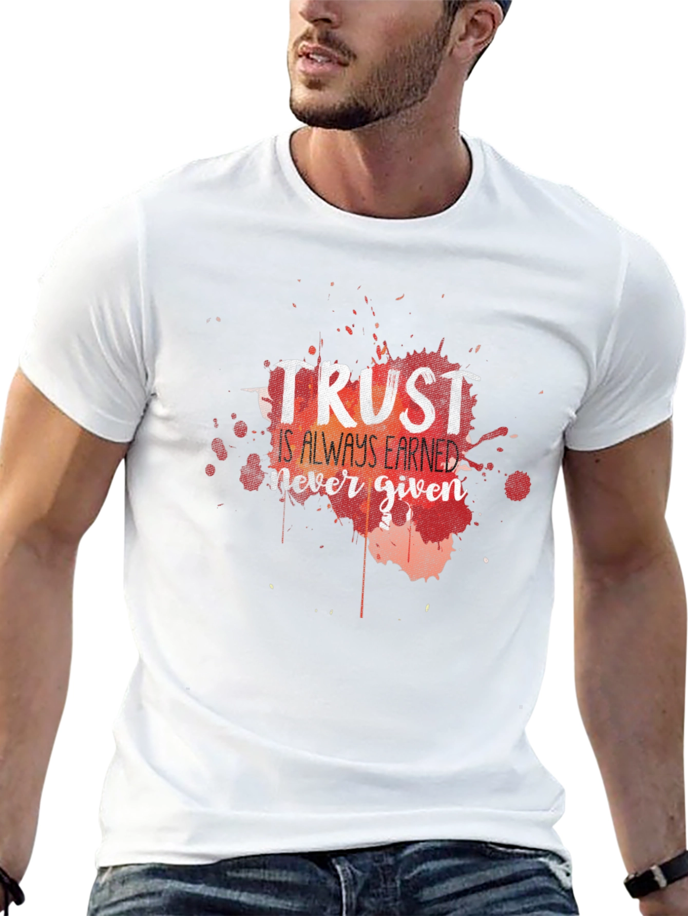 Trust Earned T-Shirt - Black Casual Tee