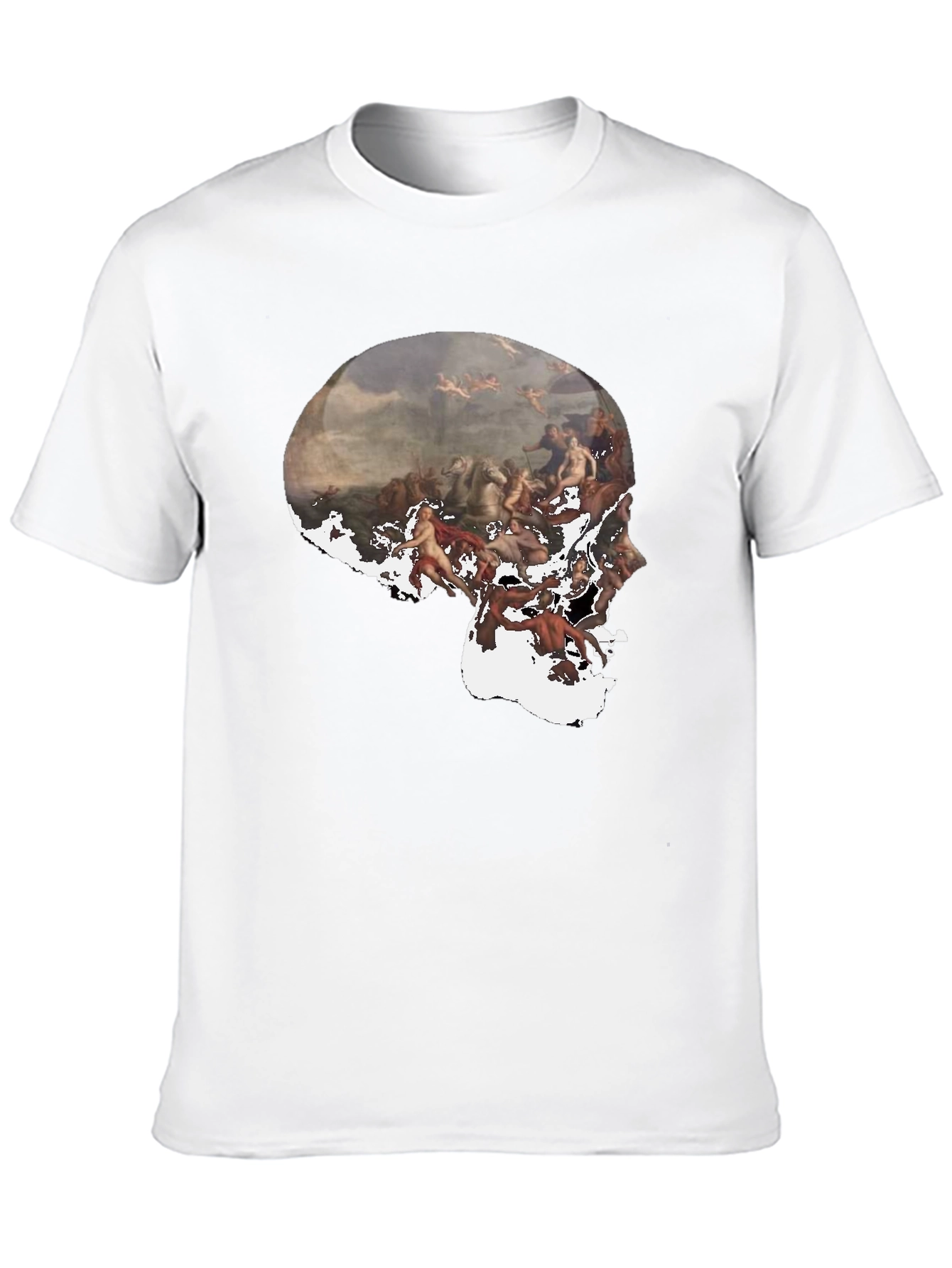 Skull Art Graphic Black T-Shirt