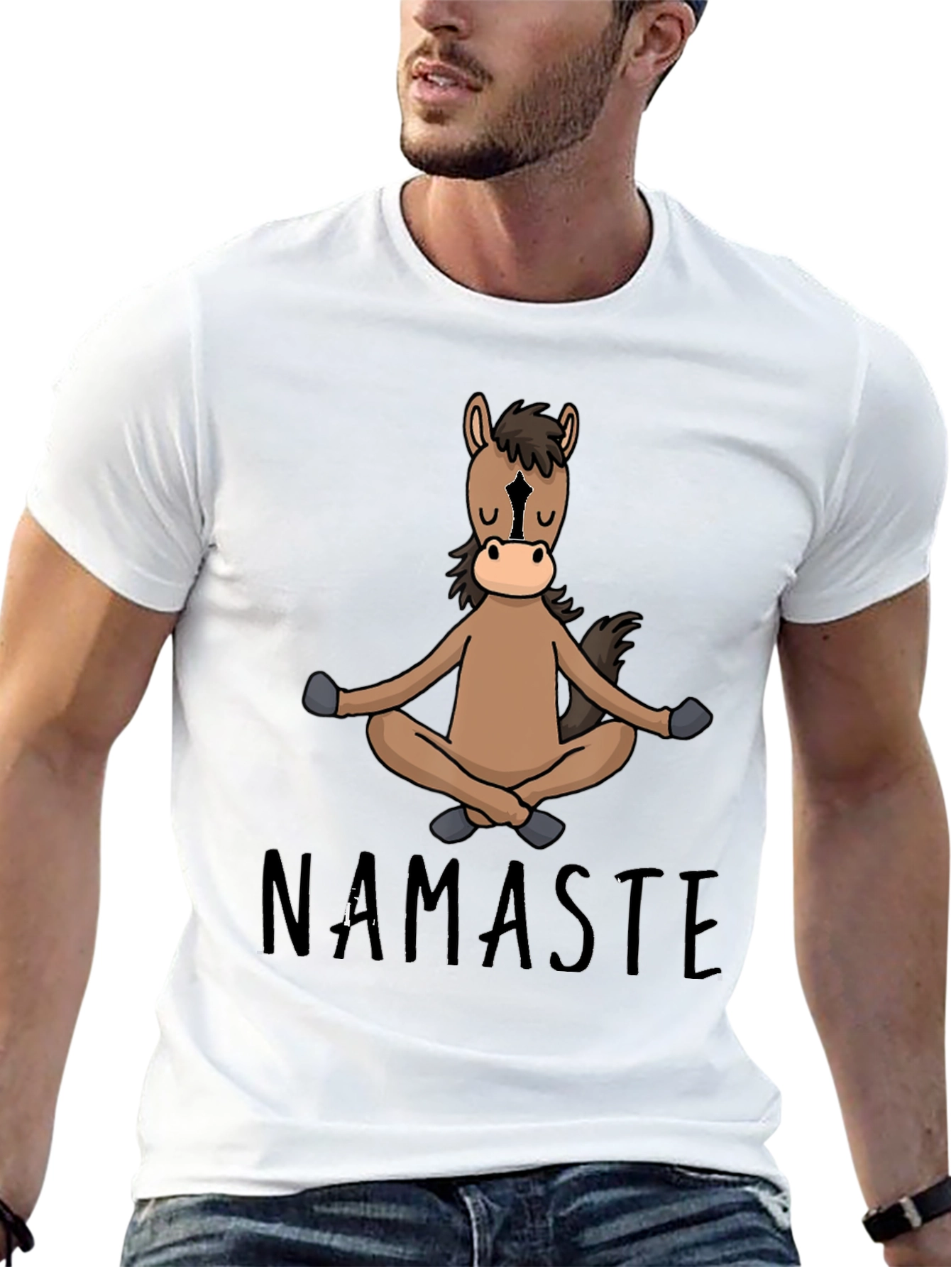 Namaste Horse Graphic Tee - Funny Yoga Shirt