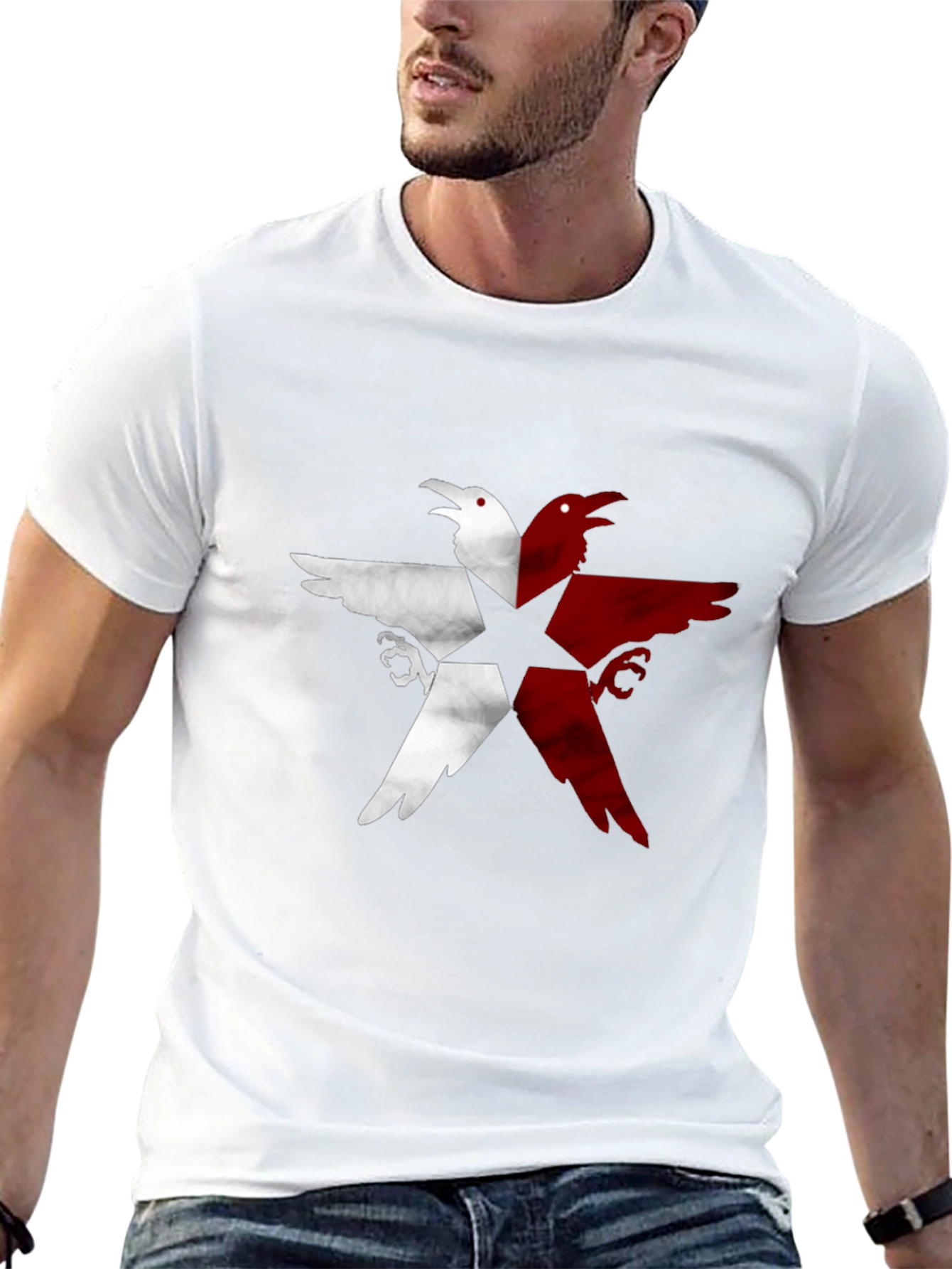 Raven Star Graphic Tee - Unisex Black T-Shirt