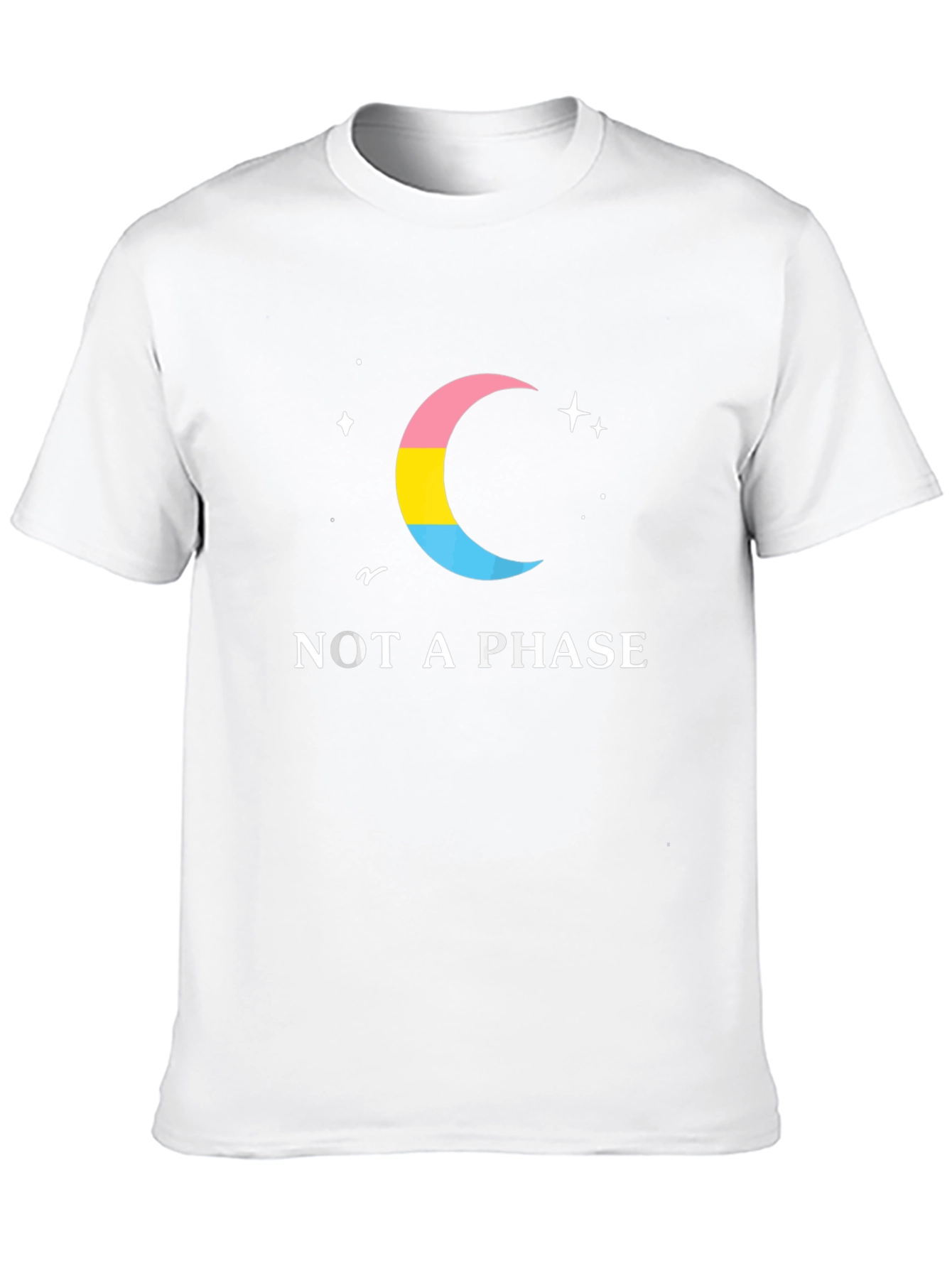 Pansexual Pride Moon T-Shirt - Not a Phase