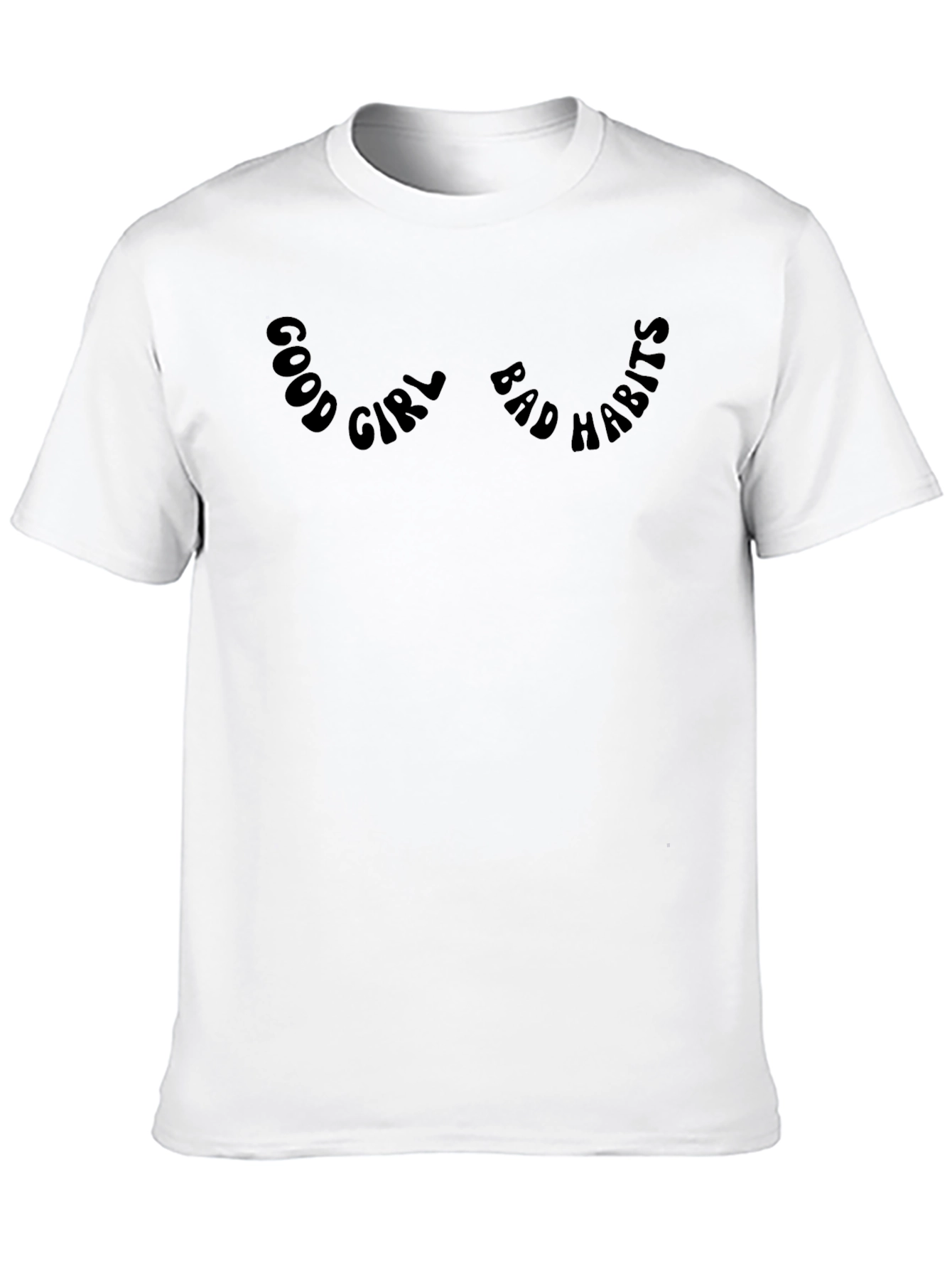 Good Girl Bad Habits Graphic T-Shirt - Black