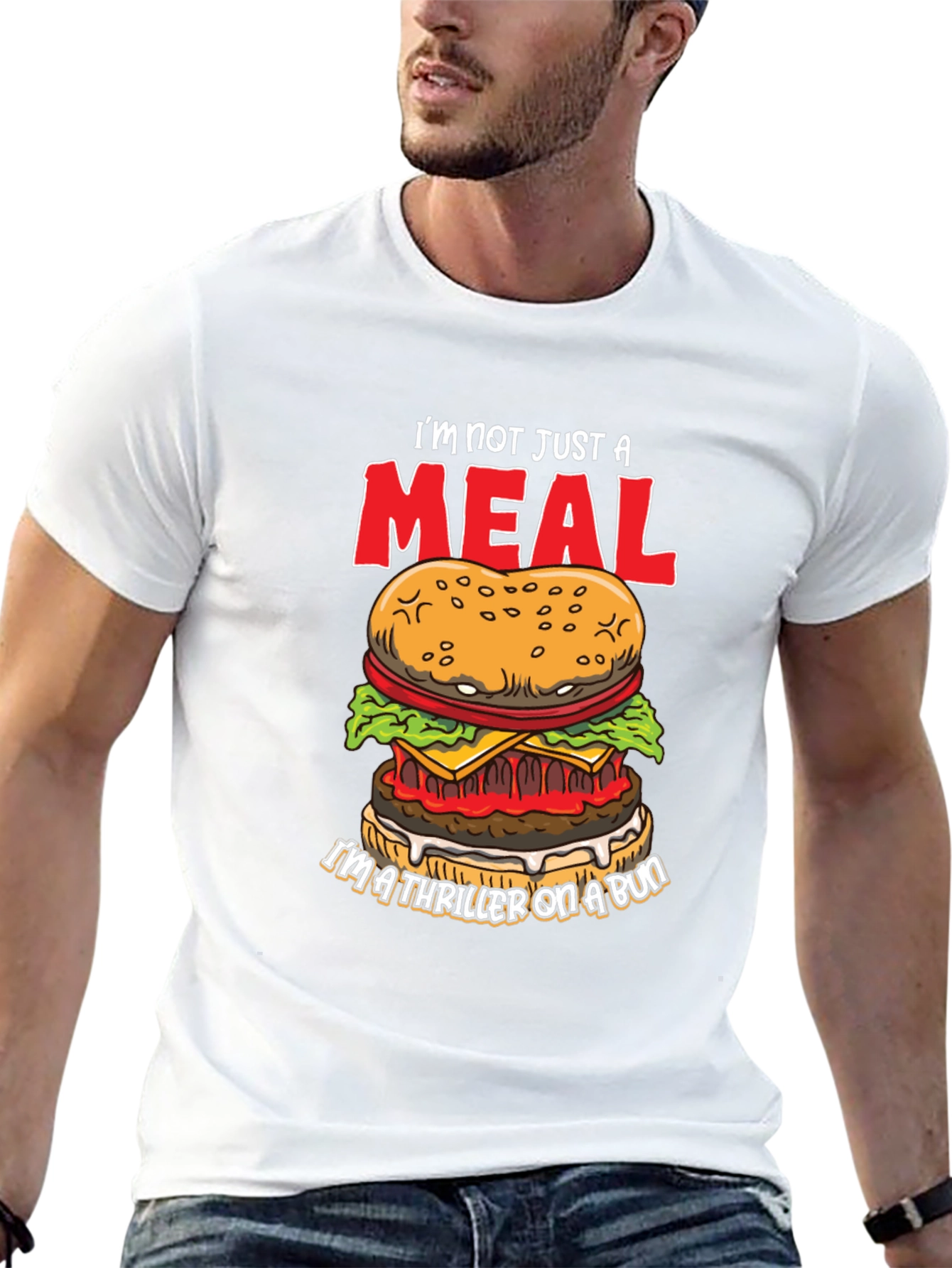 Burger Thriller Graphic T-Shirt - Funny Foodie Tee