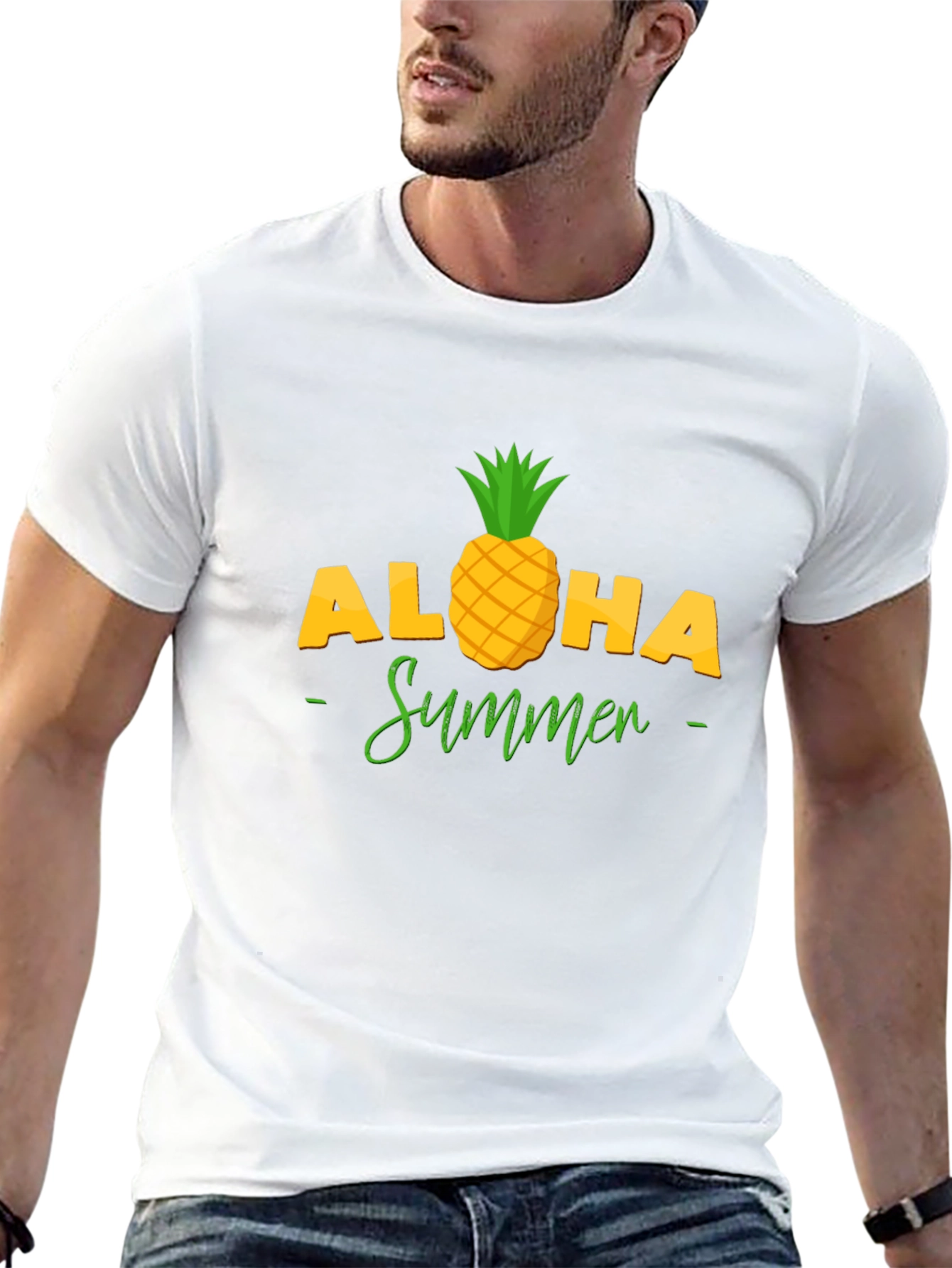 Aloha Summer Pineapple Graphic T-Shirt