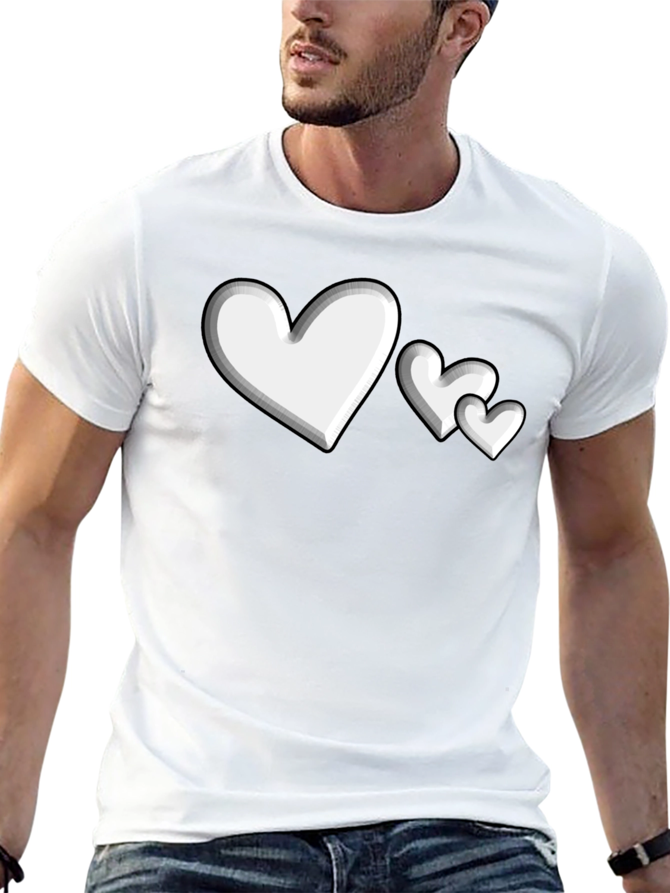 Heart Print Graphic Tee