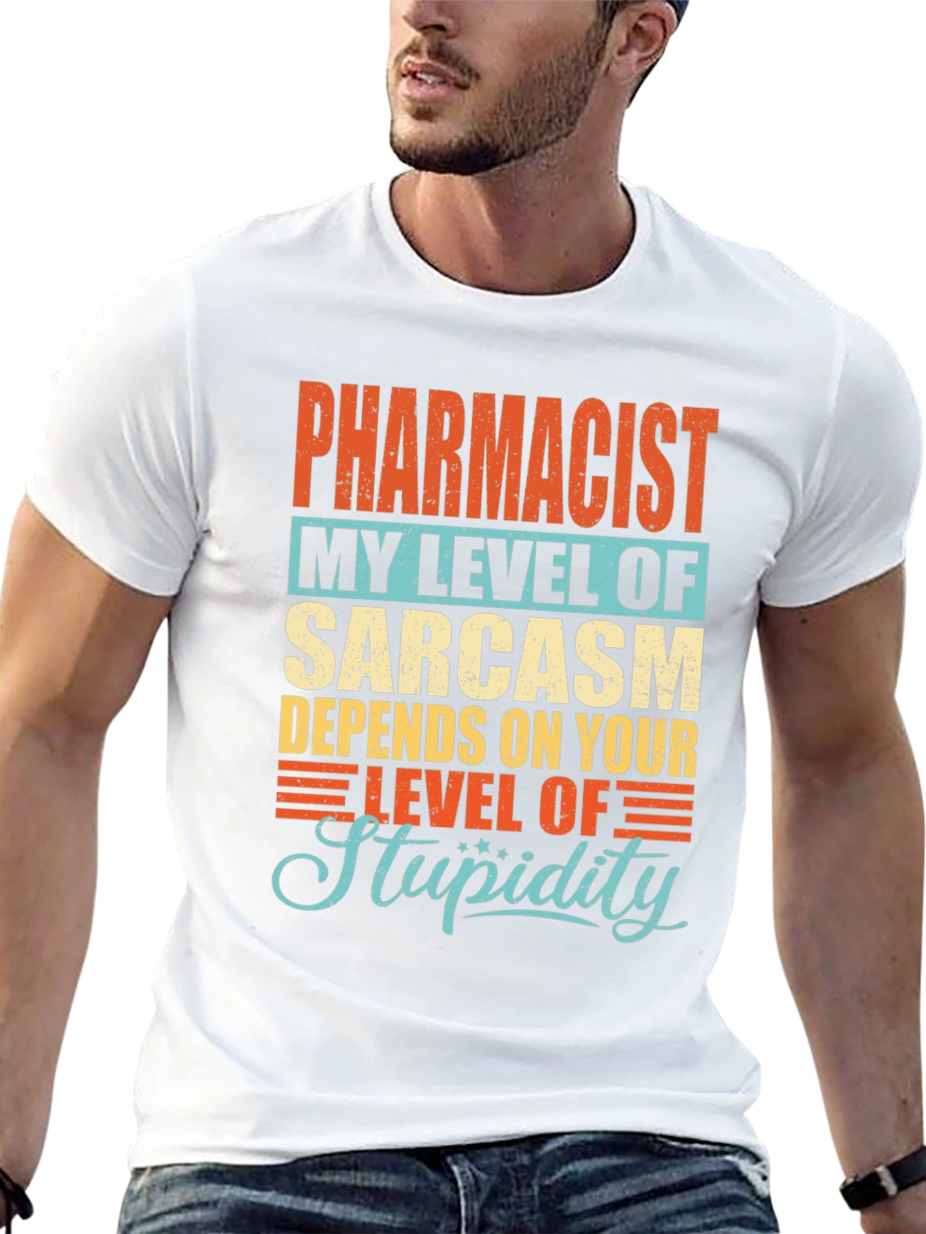 Pharmacist Sarcasm Level Graphic T-Shirt