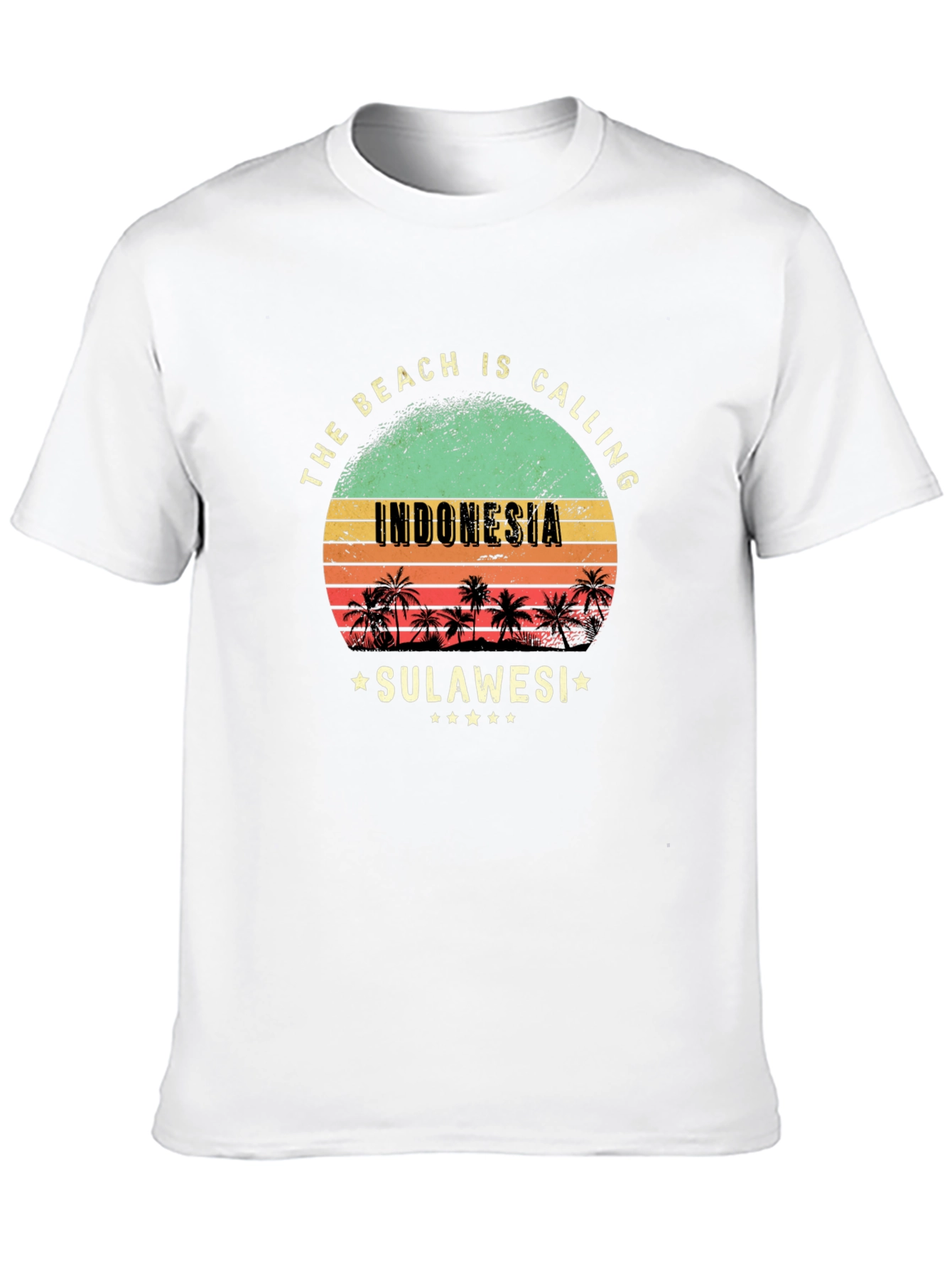 Indonesia Sulawesi Beach Calling Black T-Shirt