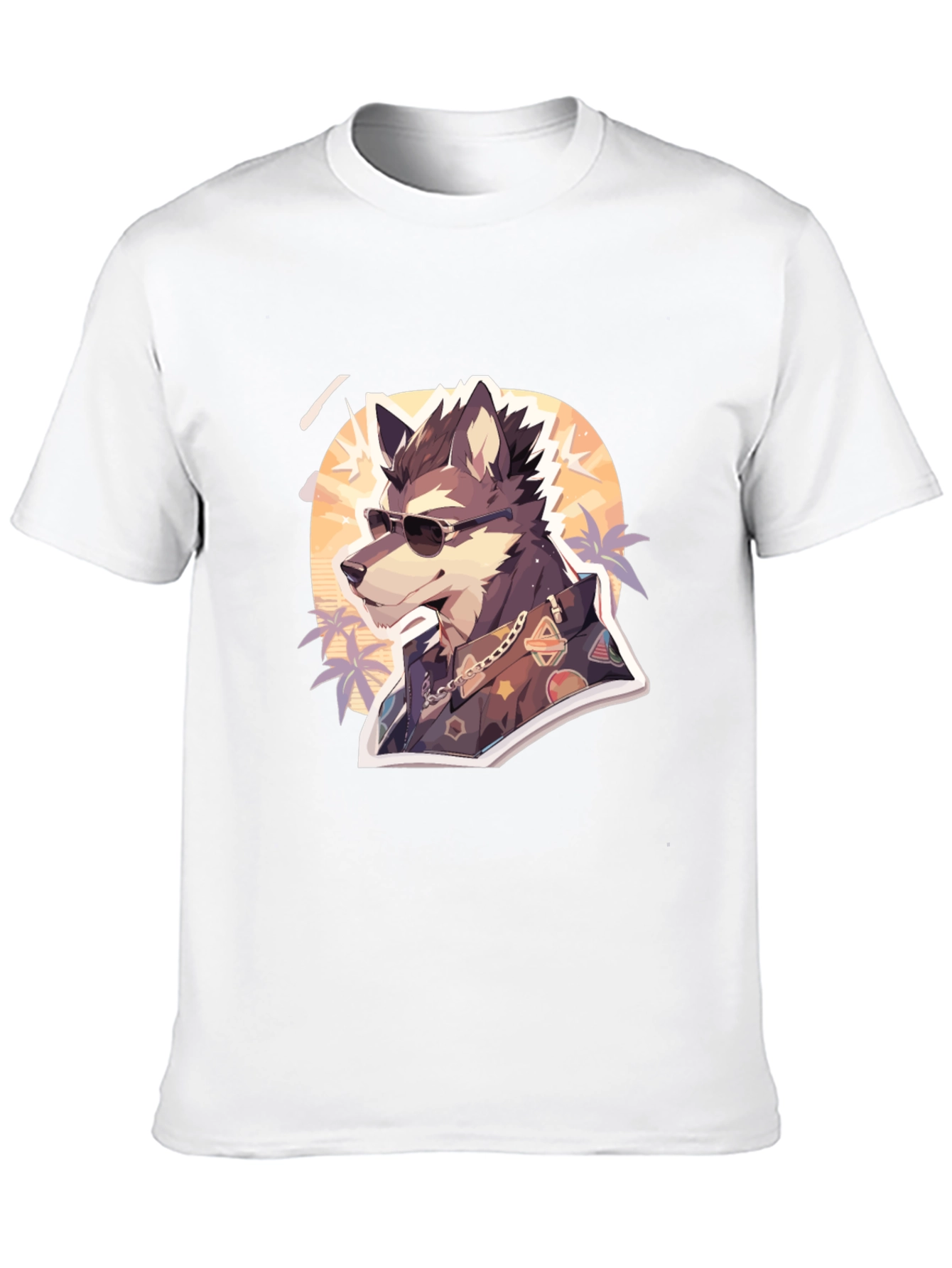 Cool Wolf T-Shirt - Summer Vibes
