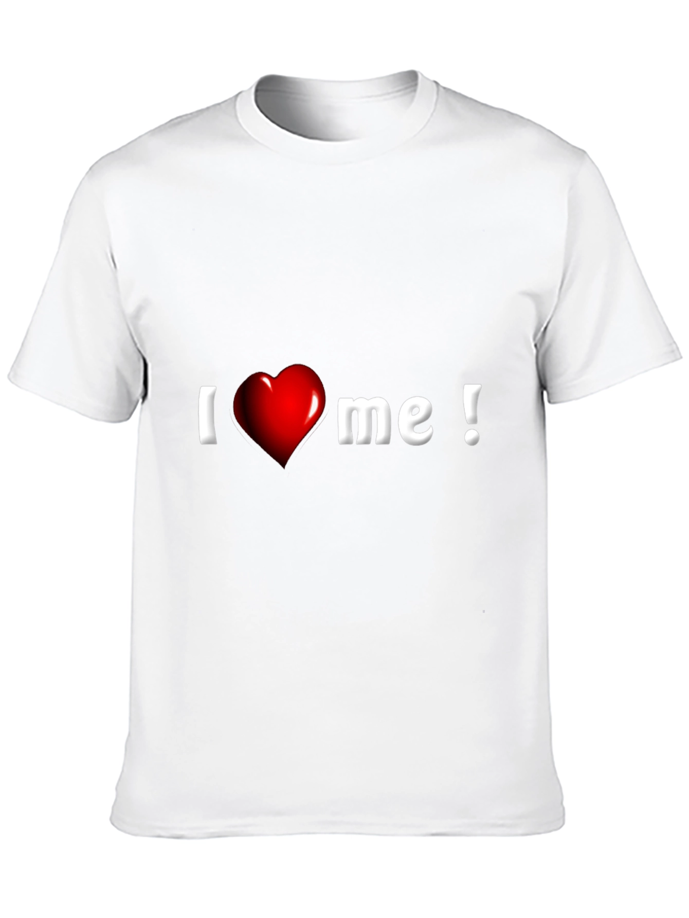 I Heart Me Graphic Tee - Black Cotton Blend