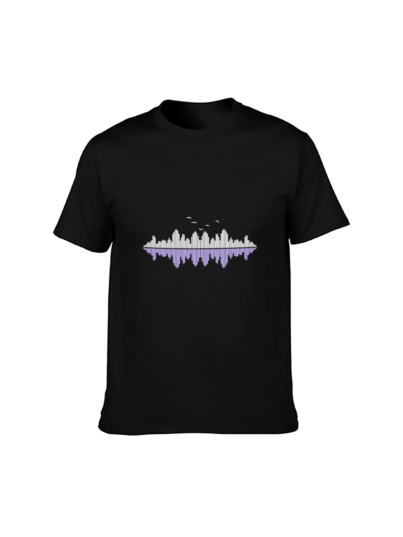 Artistic City Skyline Reflection Graphic T-Shirt - 100% Cotton, Versatile for Multiple Occasions