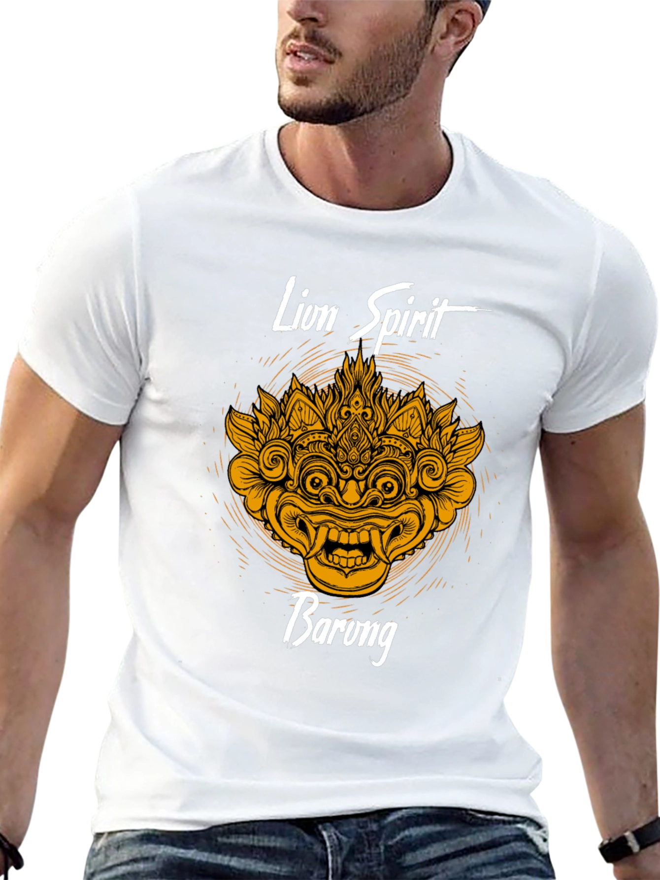 Lion Spirit Barong T-Shirt - Unique Graphic Tee