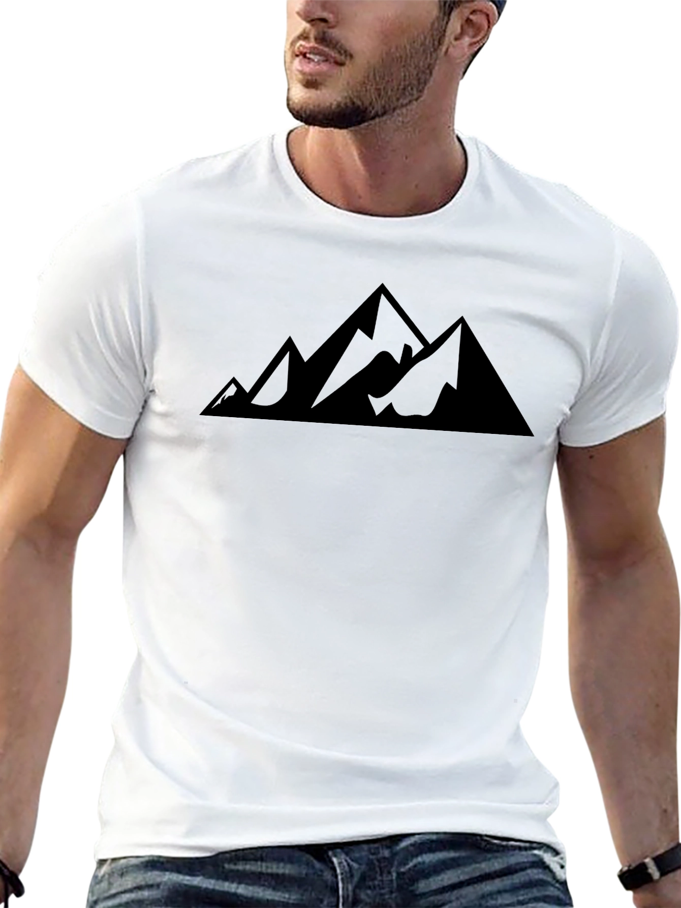 Mountain Peak Graphic Tee - Classic Black