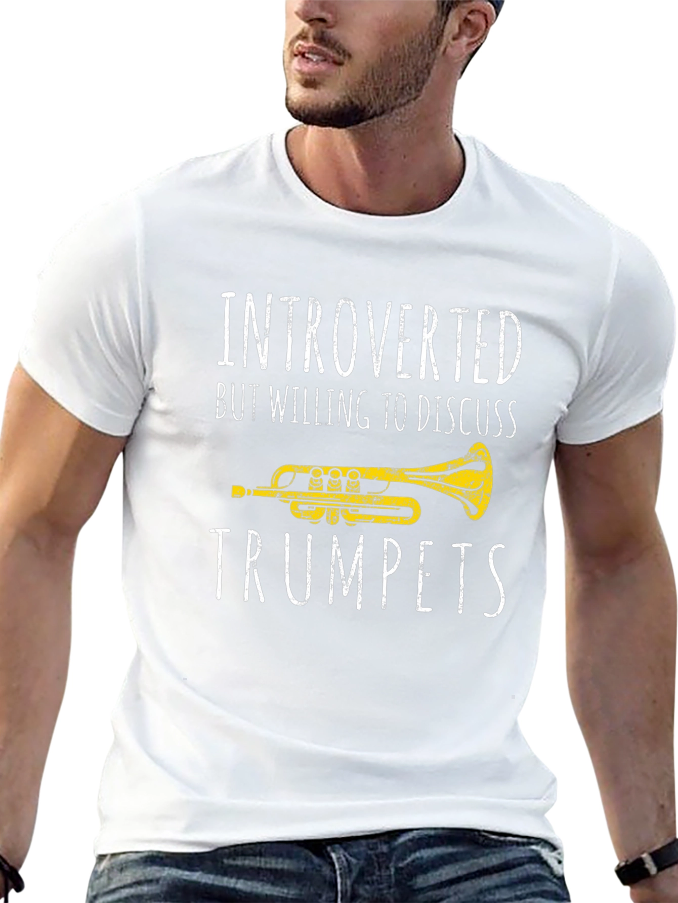 Introverted Trumpet T-Shirt - Music Lover Tee
