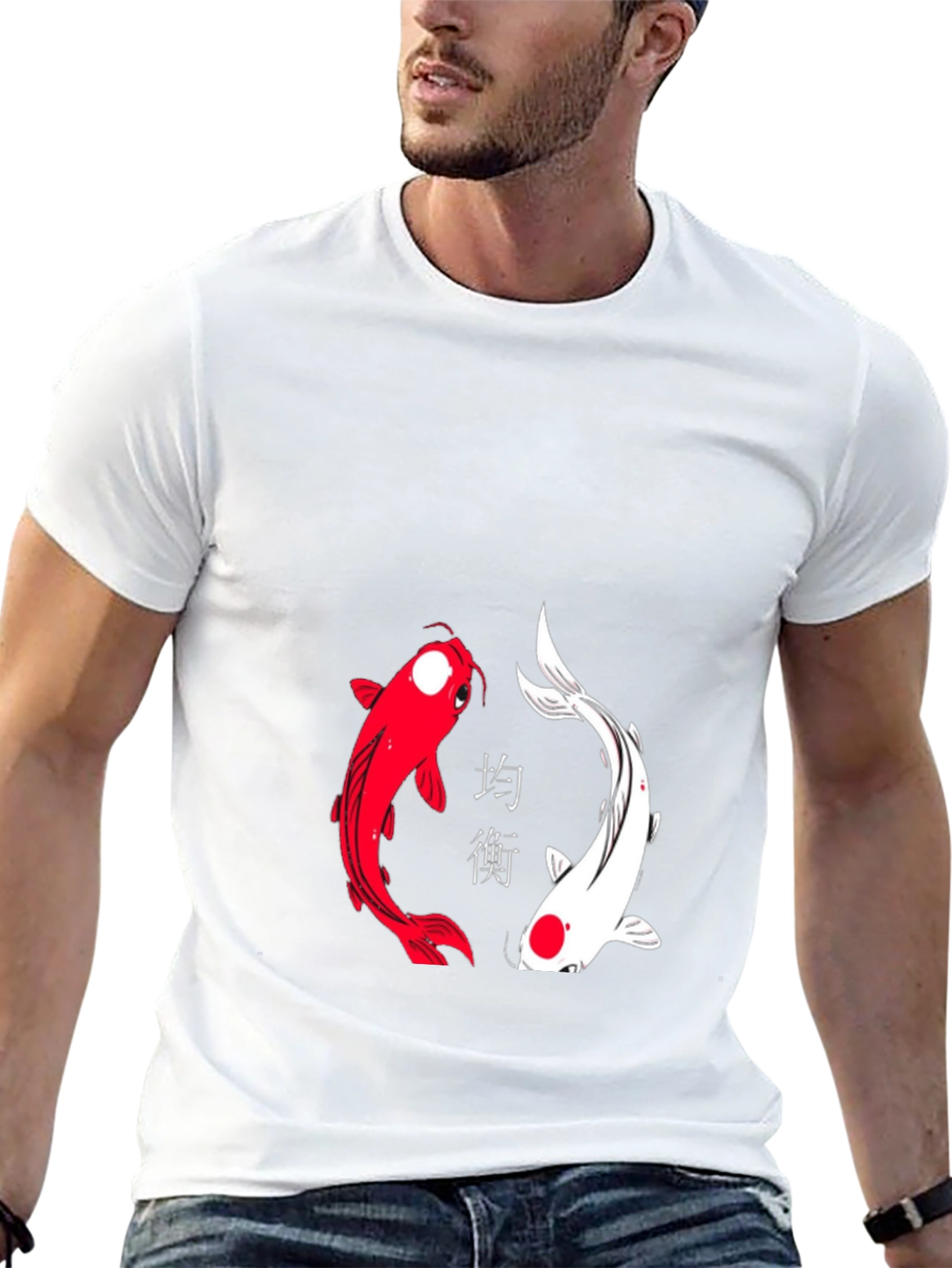 Yin Yang Koi Fish Graphic Tee