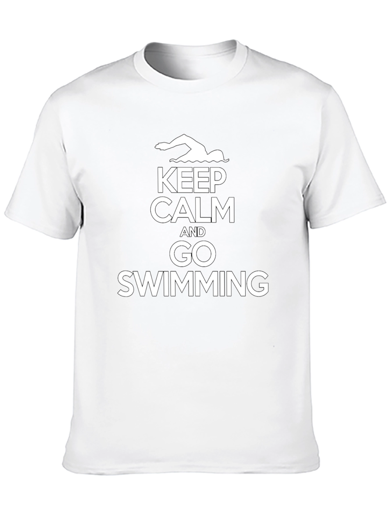 Keep Calm and Go Swimming Black T-Shirt
