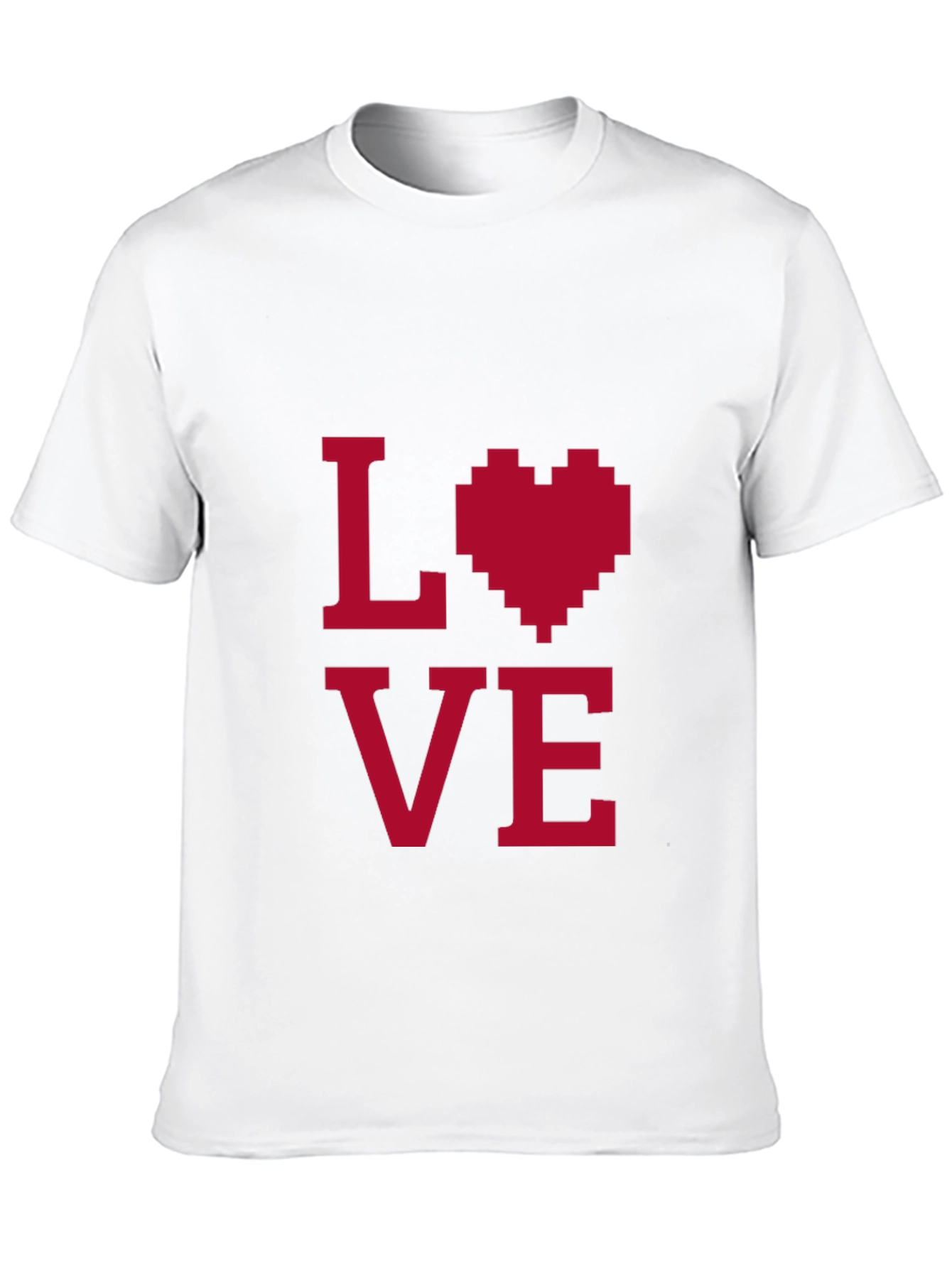 Love Pixel Heart Graphic Tee - Black
