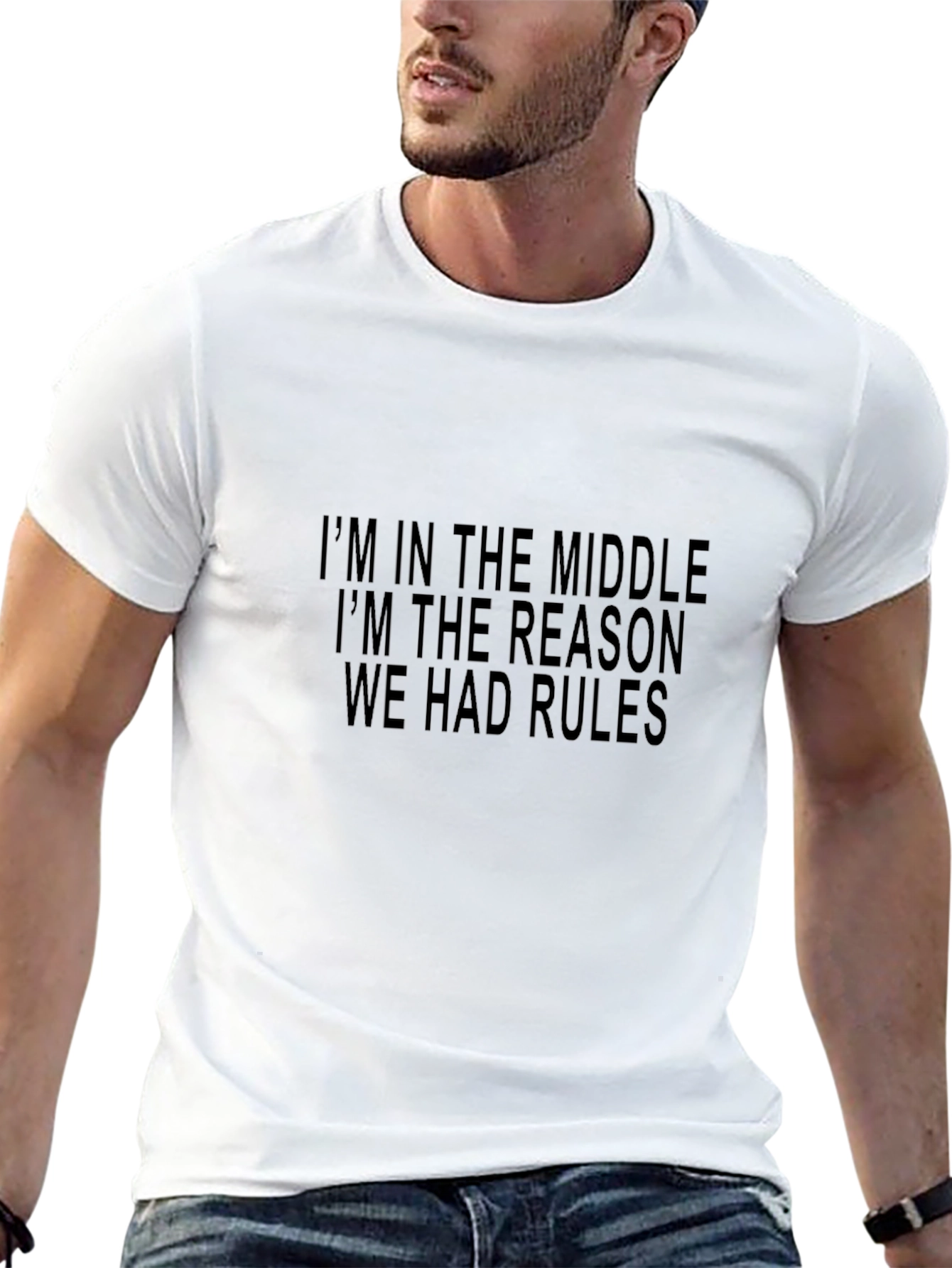Middle Child Rules T-Shirt - Black Graphic Tee