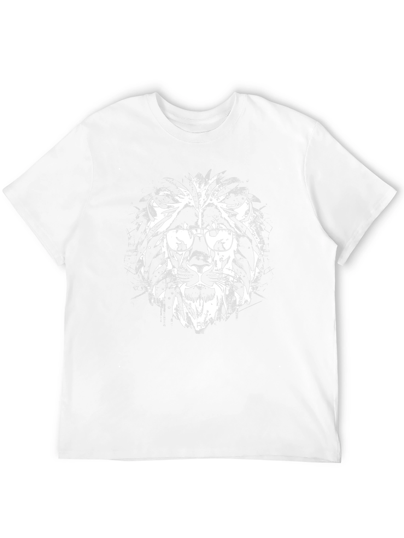 Cool Lion Graphic Tee - Black Crew Neck