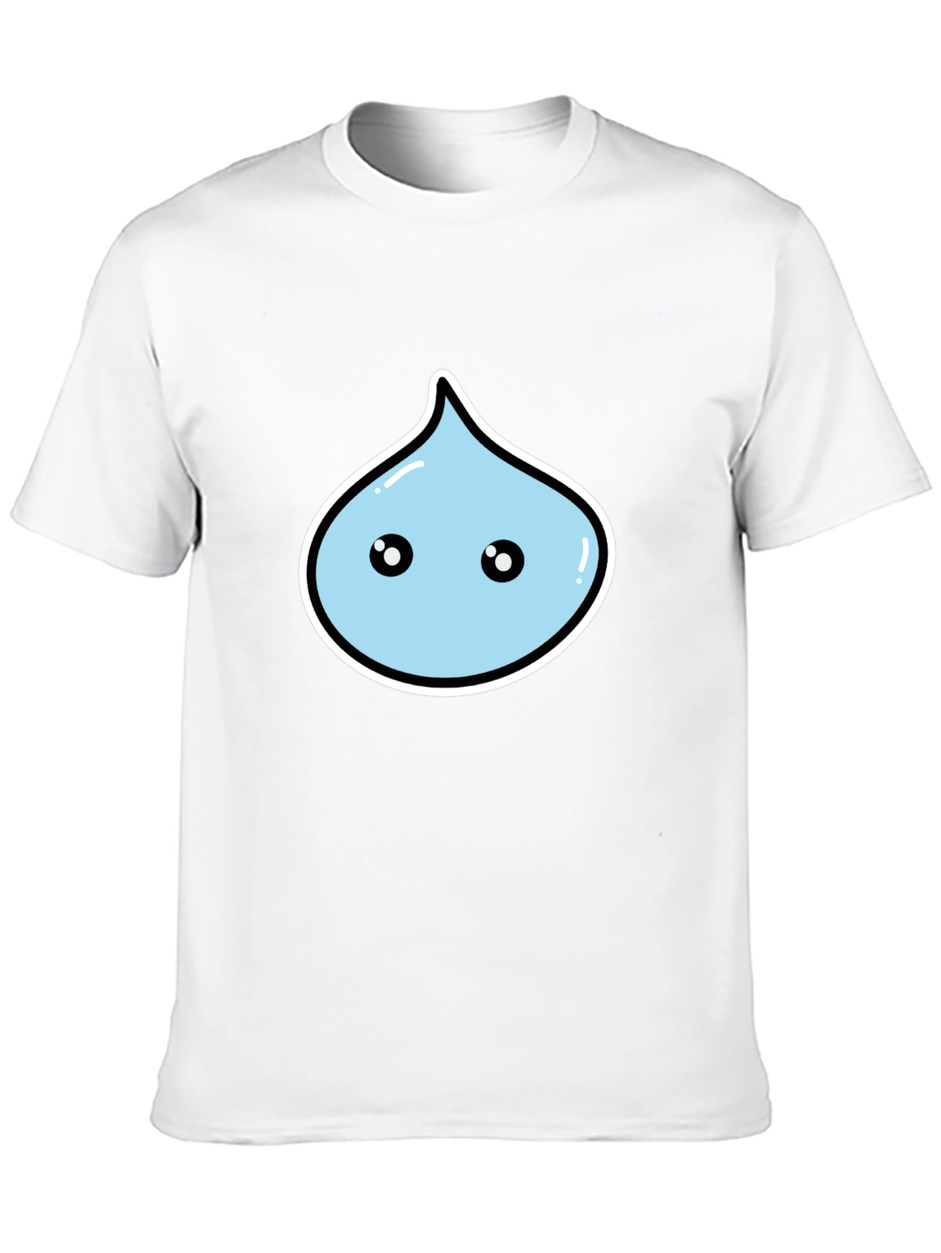 Kawaii Droplet Graphic Black T-Shirt
