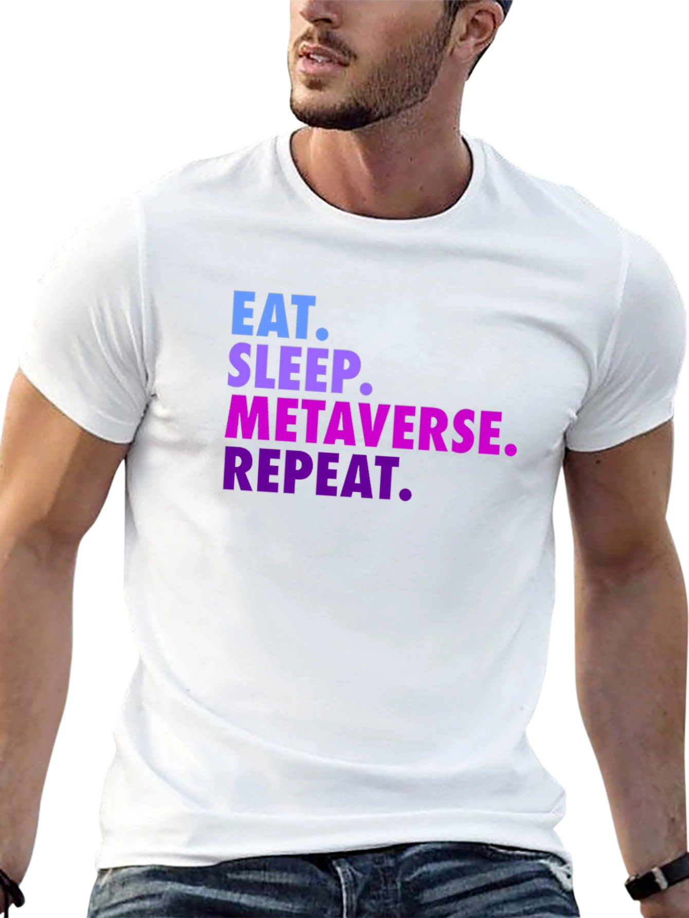 Eat Sleep Metaverse Repeat Graphic Tee