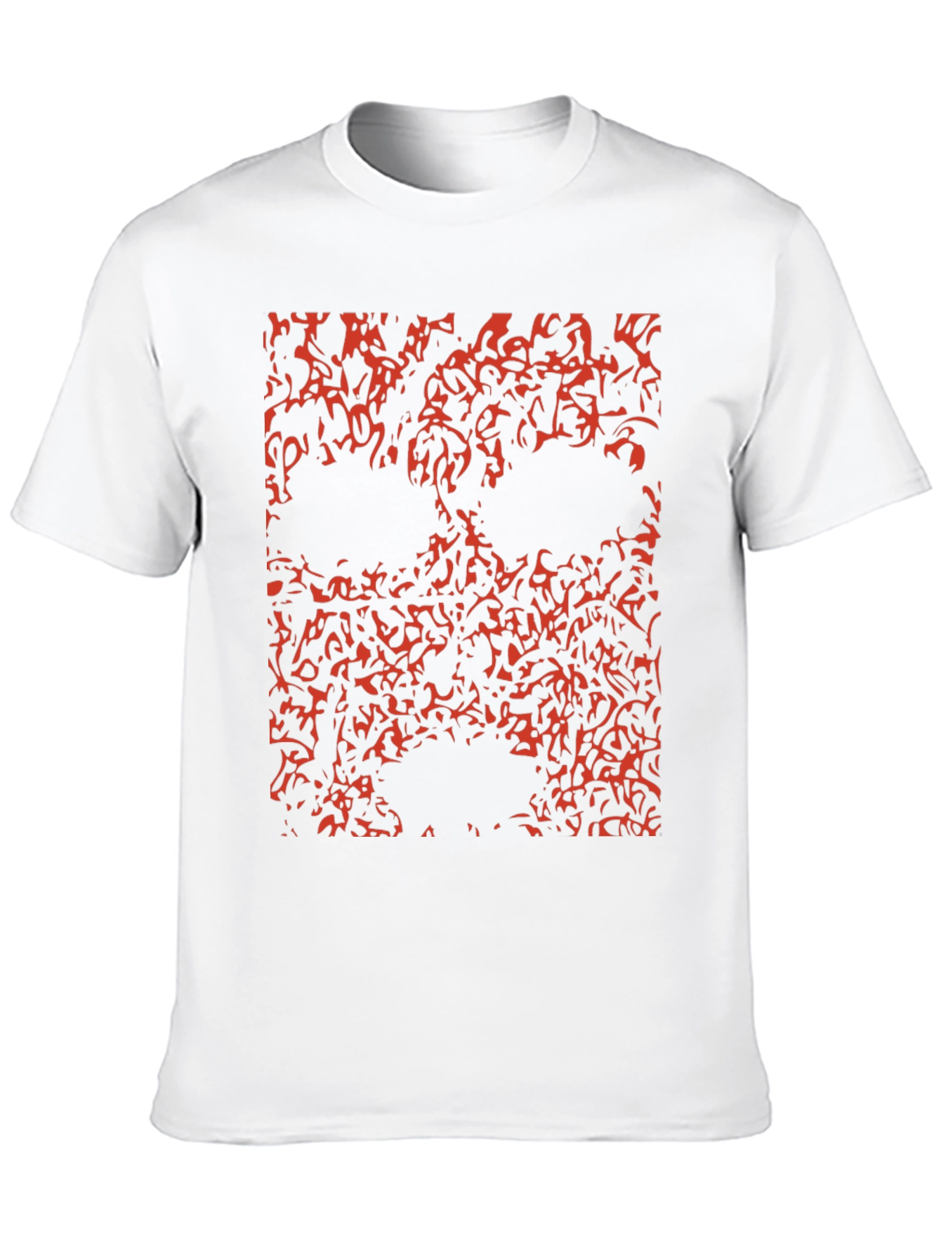 Abstract Skull Print T-Shirt