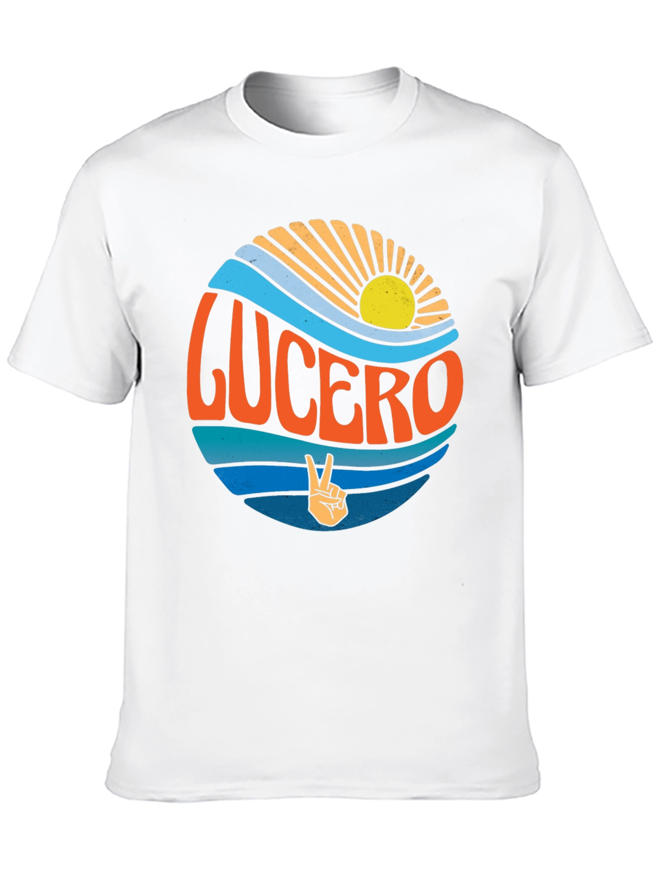 Lucero Band T-Shirt - Retro Sun & Waves Design