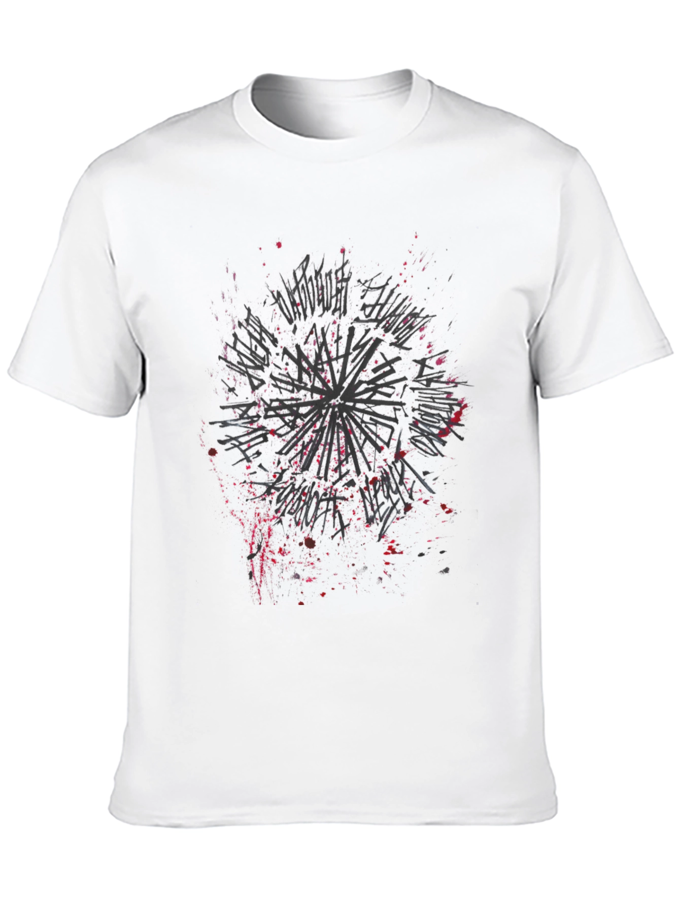 Edgy Graphic Tee - Abstract Splatter Design