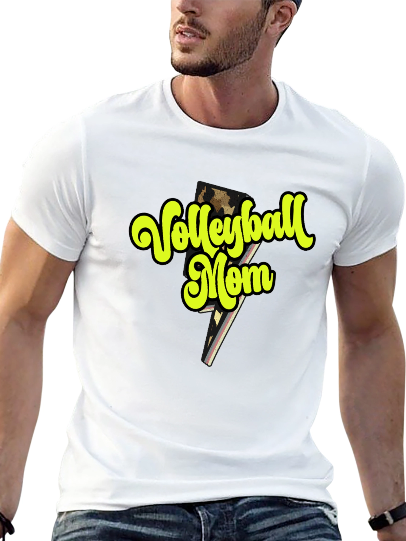 Volleyball Mom Graphic Tee - Black