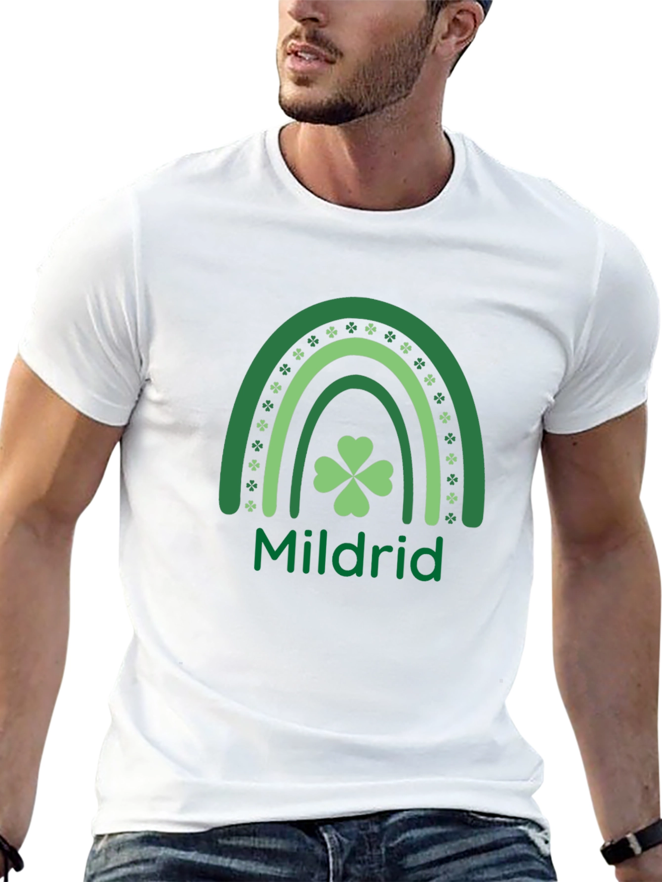 Mildrid St. Patricks Day Rainbow Shamrock T-Shirt