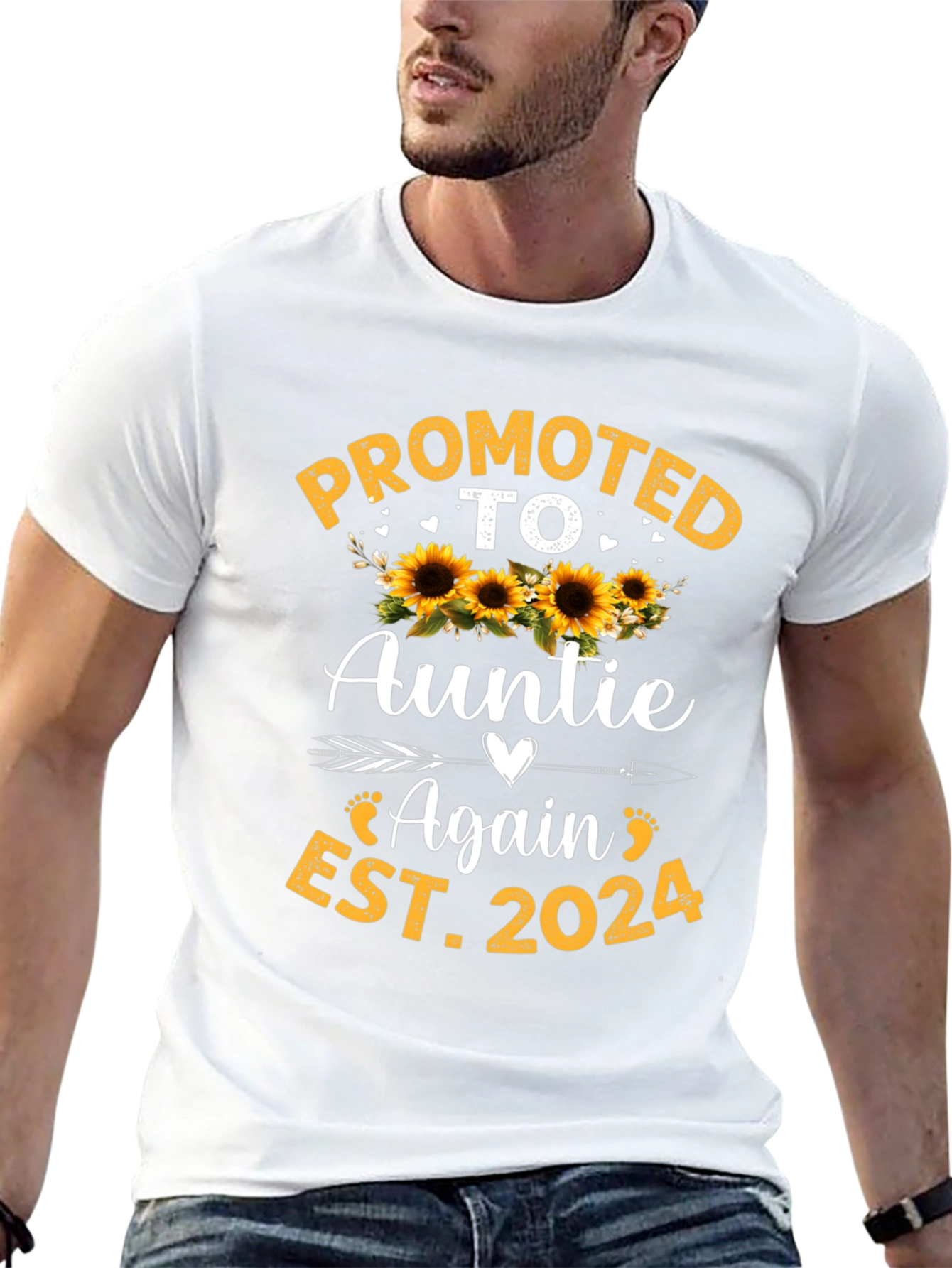 Promoted to Auntie Again EST 2024 T-Shirt