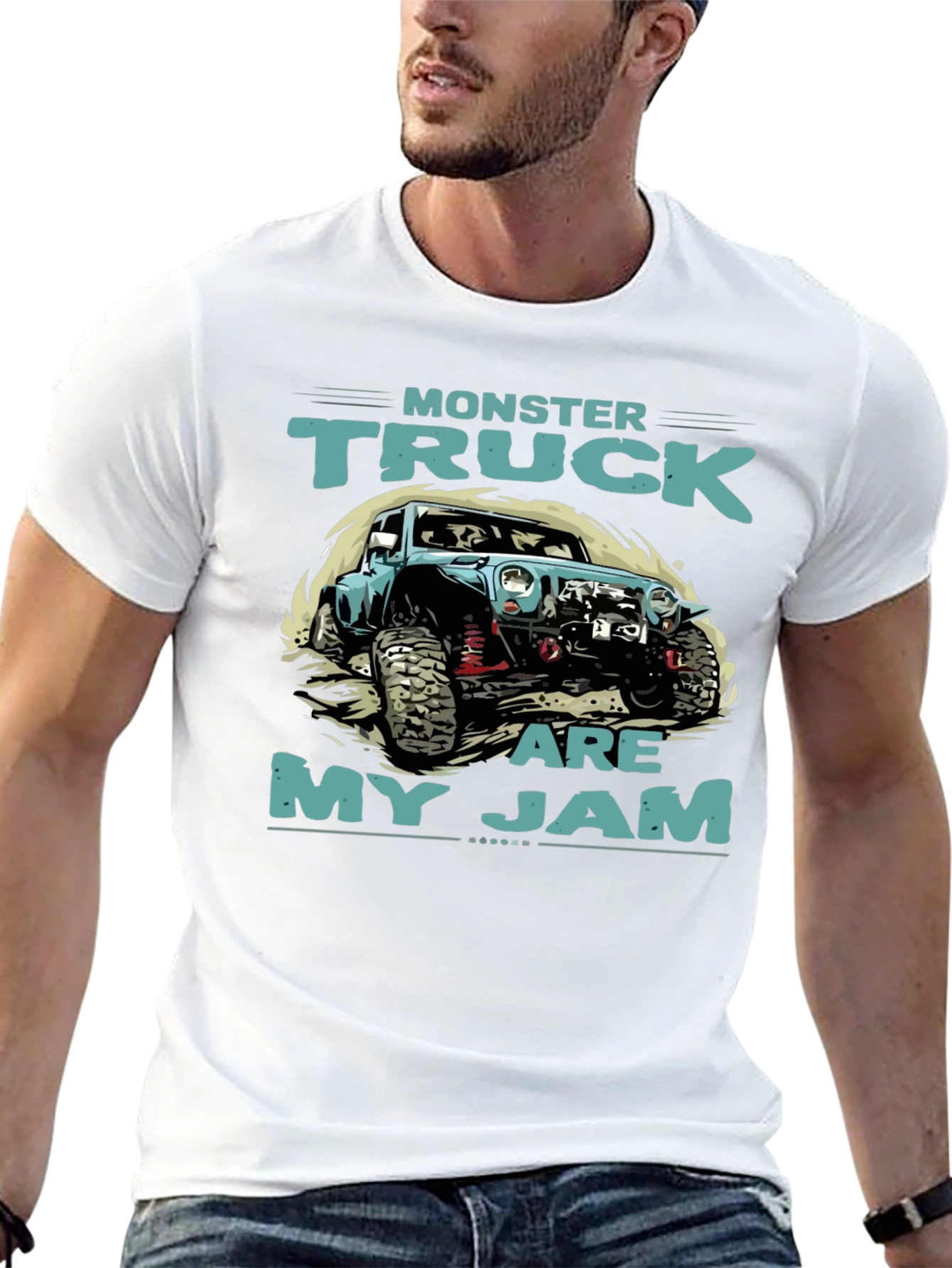 Monster Truck Are My Jam Black T-Shirt