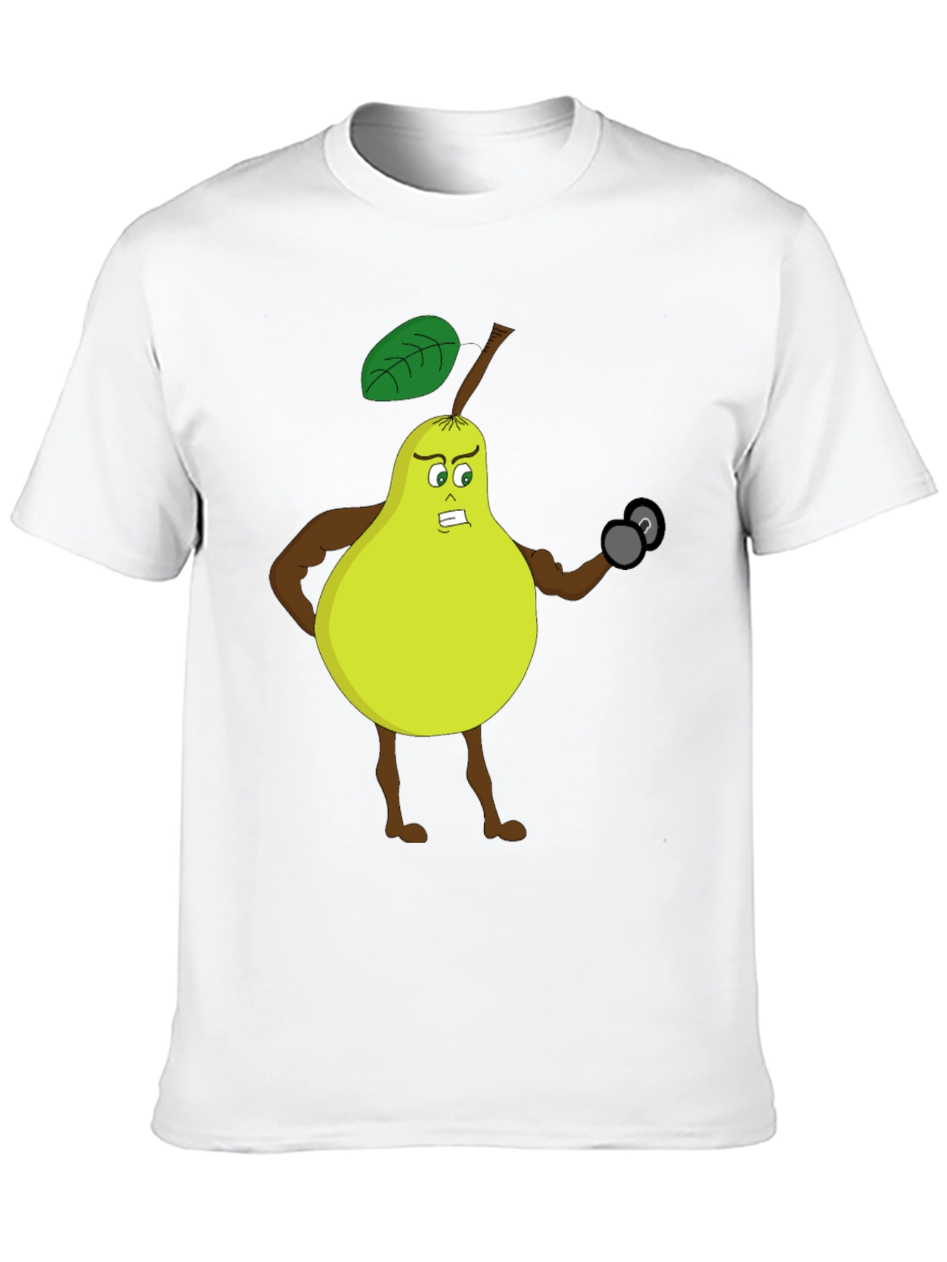 Funny Gym Pear Black T-Shirt