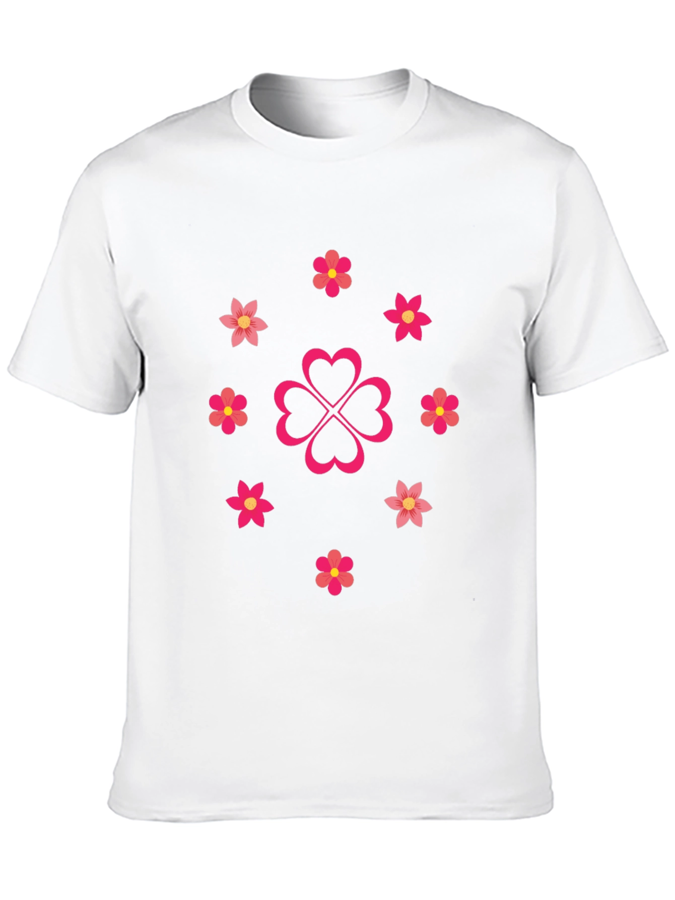Lucky Flower Black T-Shirt