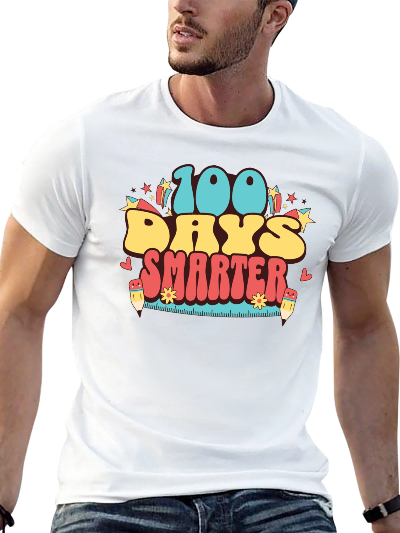 100 Days Smarter Retro T-Shirt