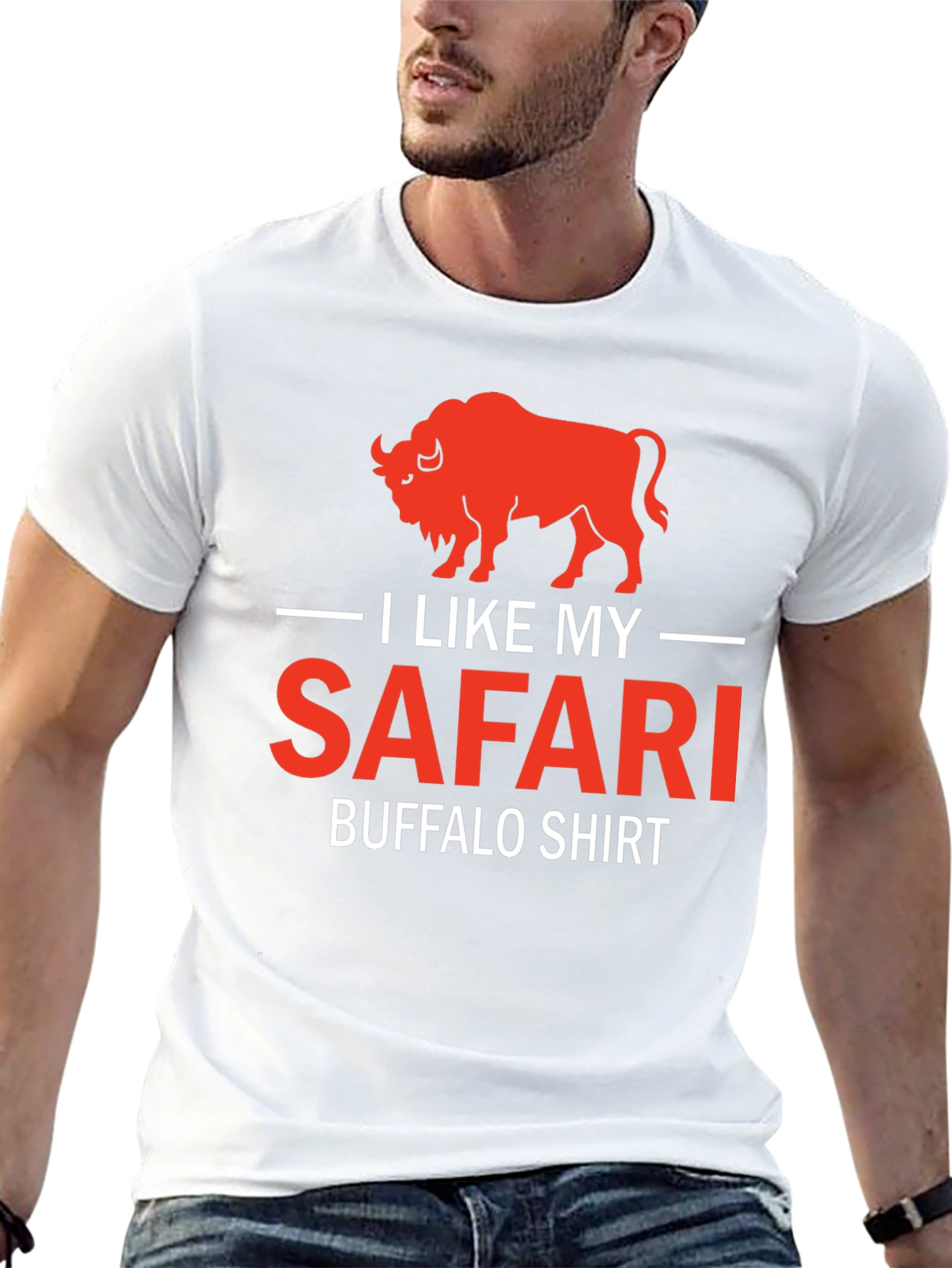 I Like My Safari Buffalo T-Shirt - Graphic Tee