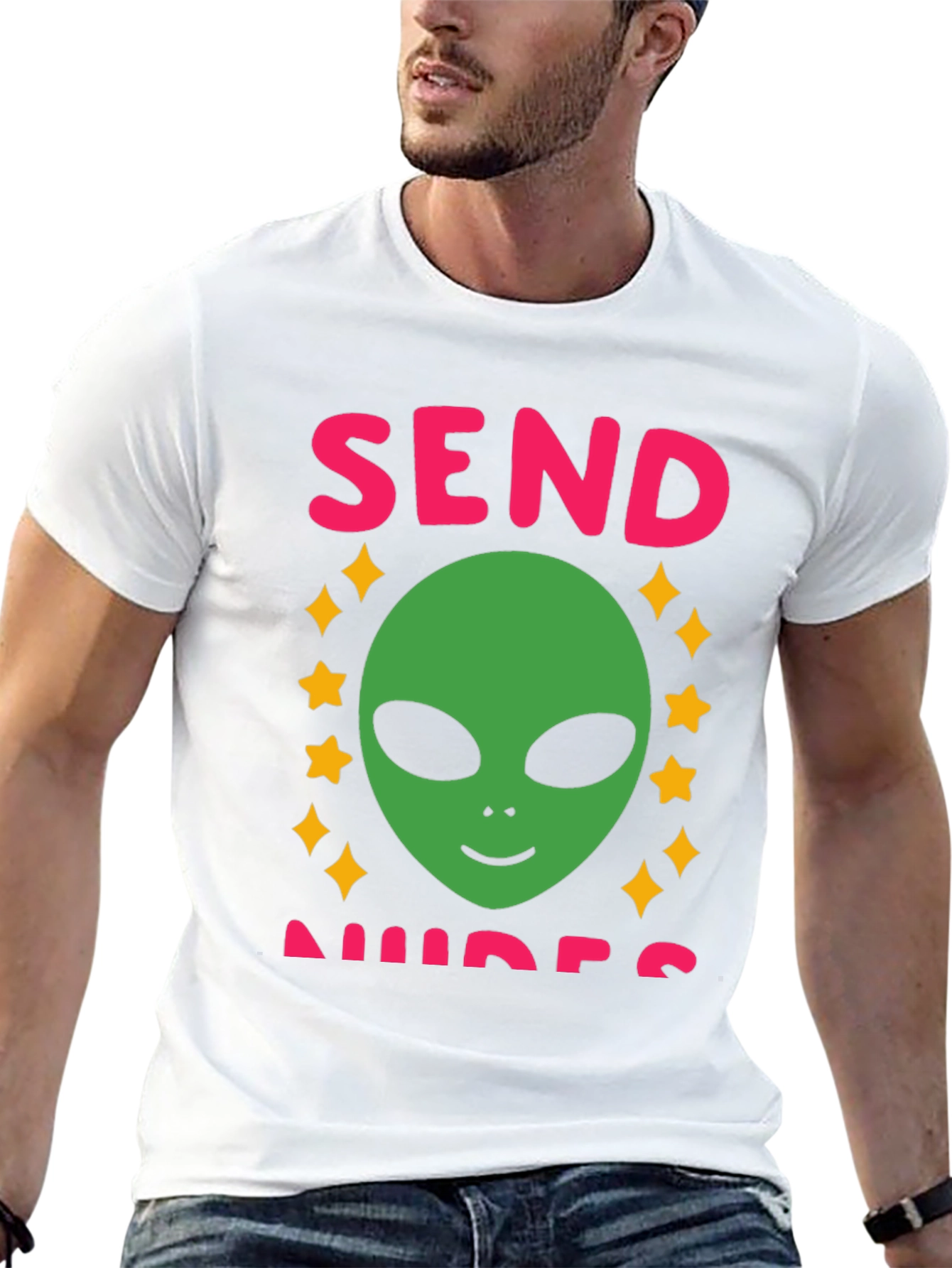 Send Nudes Alien Graphic T-Shirt