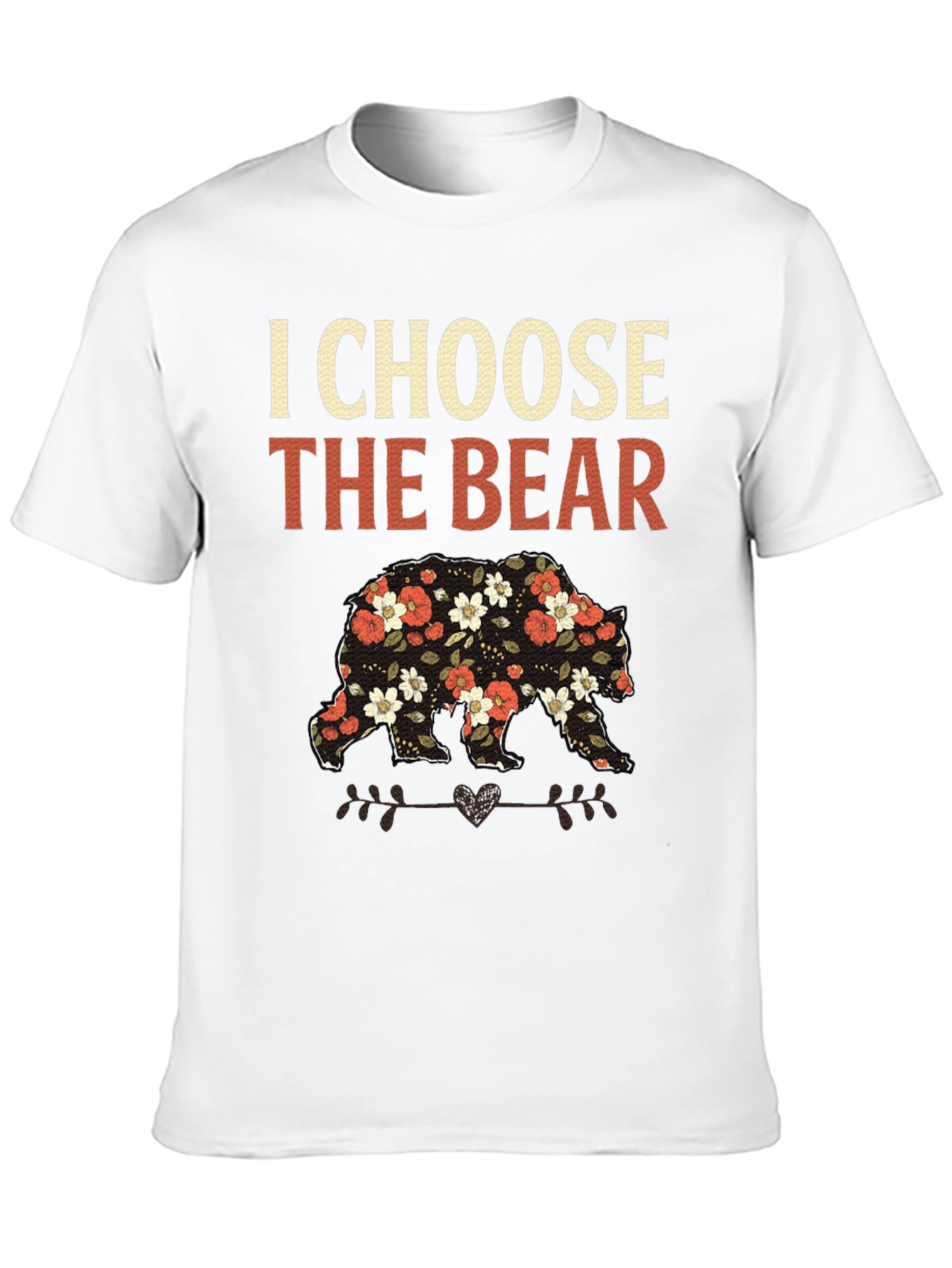 I Choose the Bear Floral T-Shirt