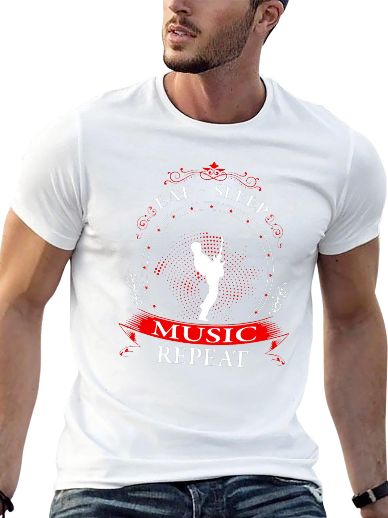 Eat Sleep Music Repeat Graphic Tee
