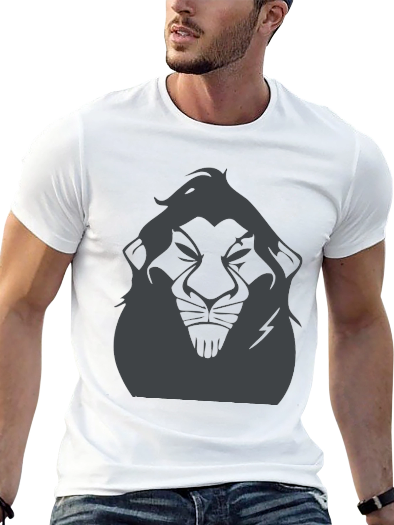 Lion Scar Graphic T-Shirt - Mens Black Tee