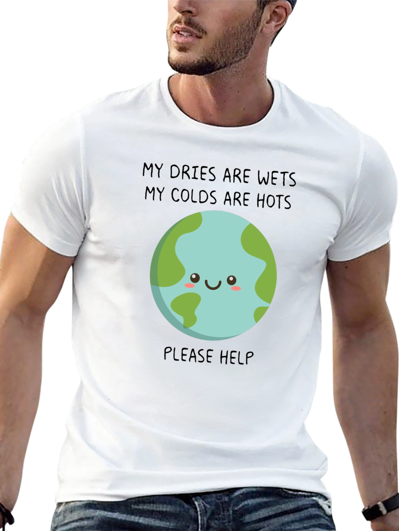 Earth Needs Help T-Shirt - Climate Change Awareness Tee