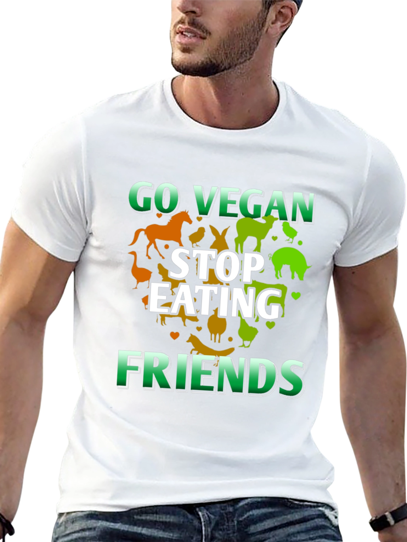 Go Vegan Stop Eating Friends T-Shirt