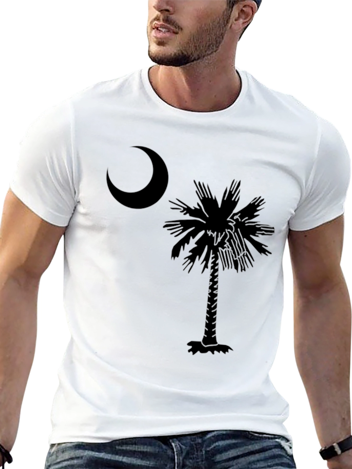 Mens Black Palmetto Moon T-Shirt