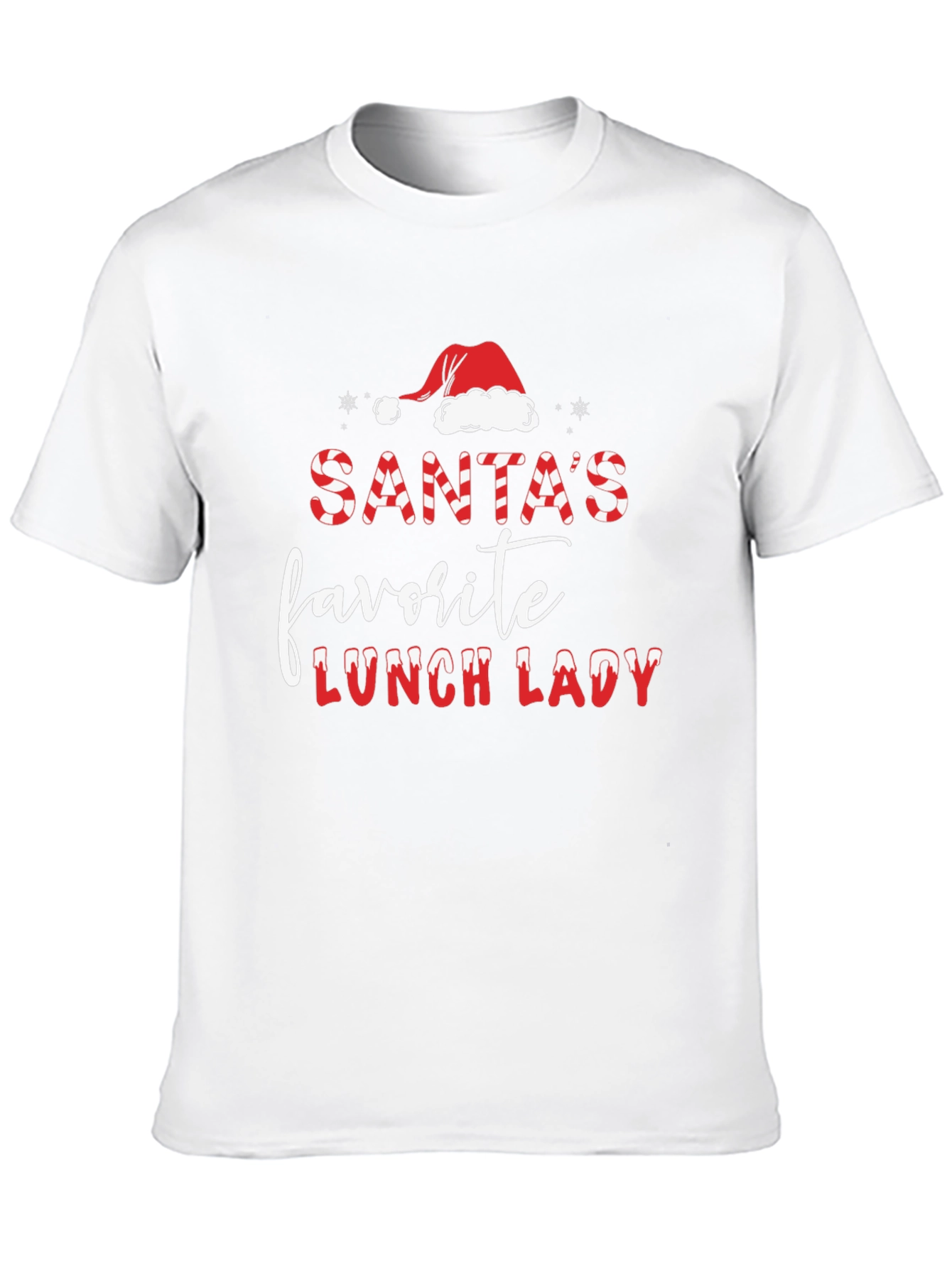 Santas Favorite Lunch Lady Black T-Shirt