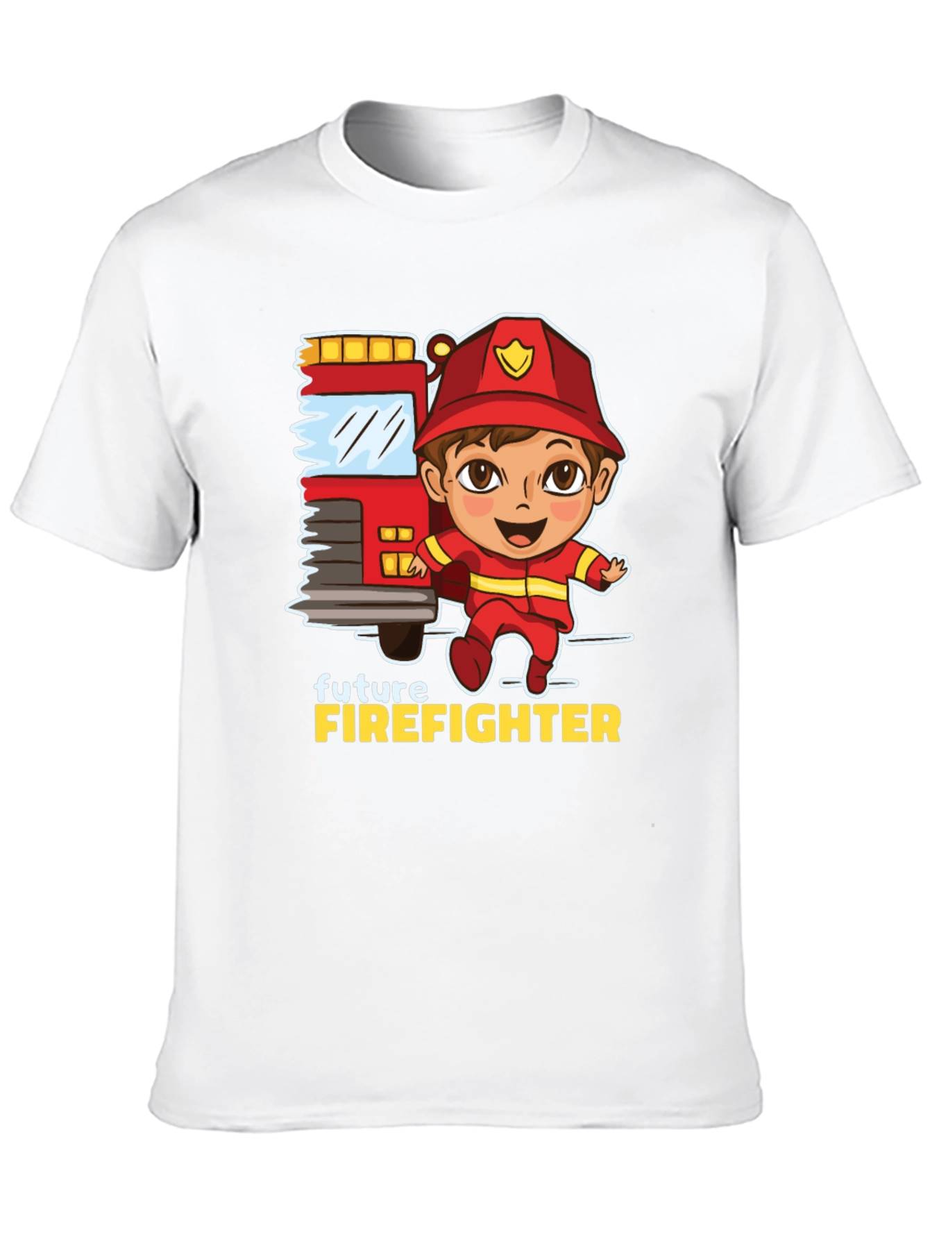 Future Firefighter T-Shirt - Kids Fire Truck Design