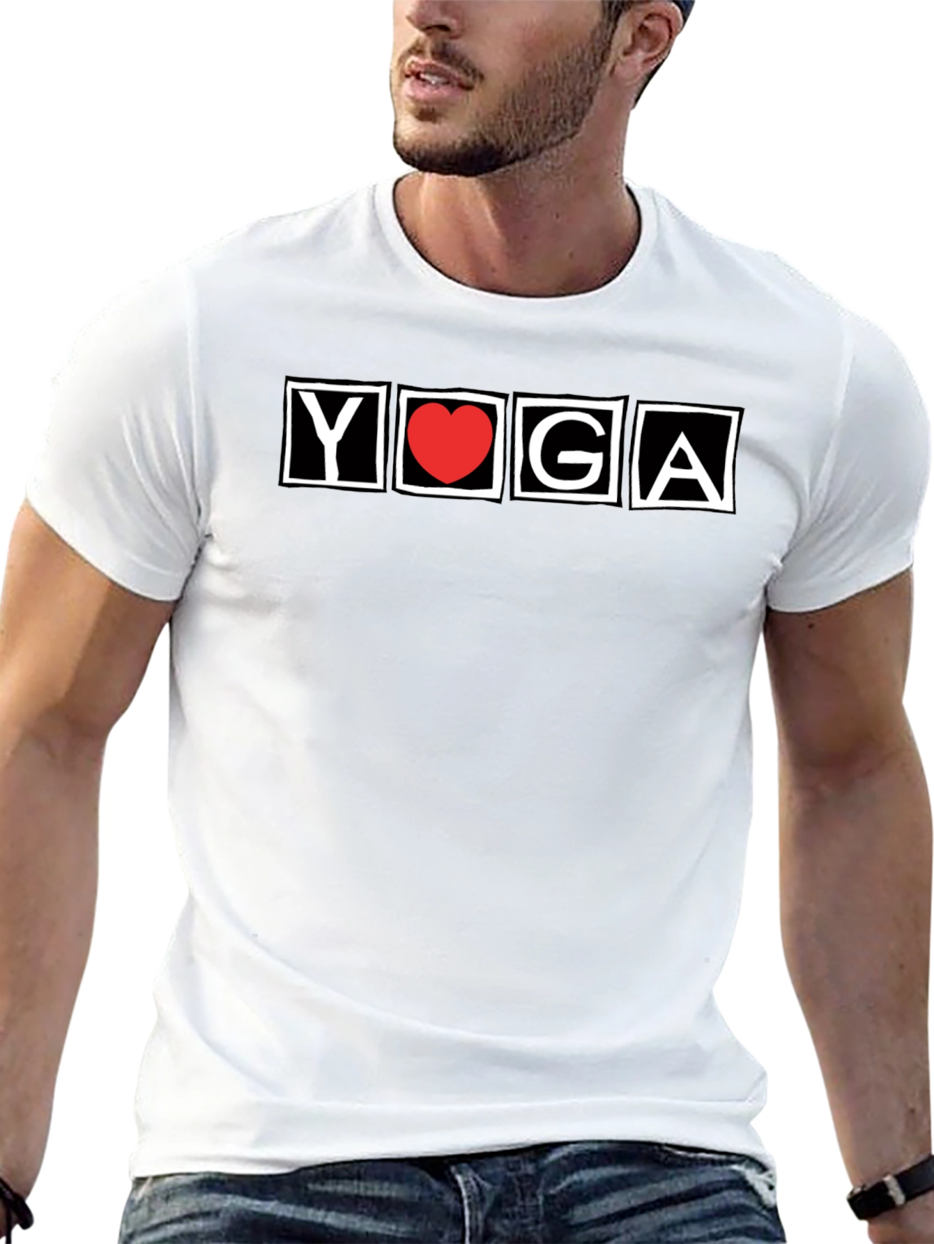 Yoga Heart T-Shirt - Black